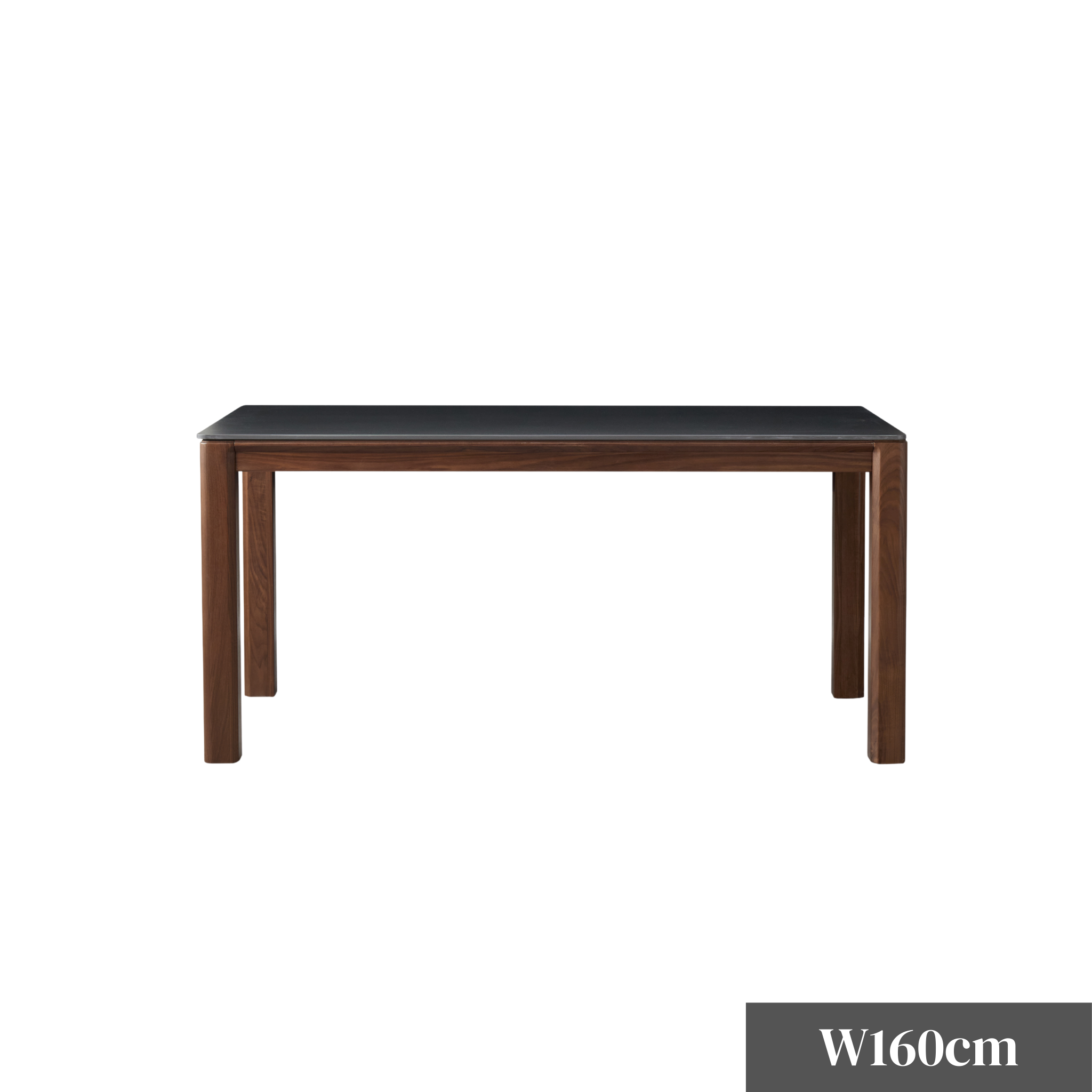 Linspire Vista Solid Wood Dining Table with Straight Legs, American Black Walnut
