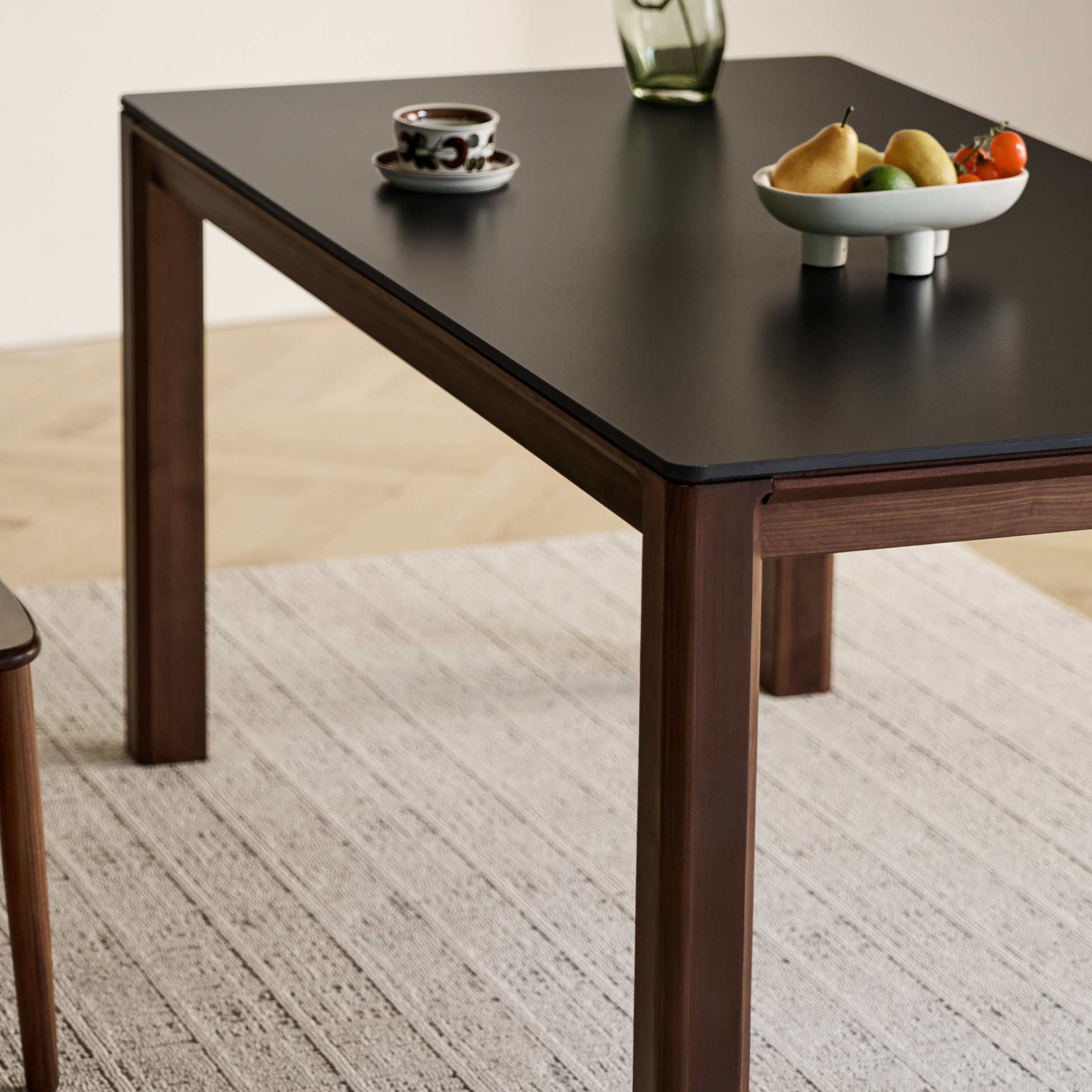Linspire Vista Solid Wood Dining Table with Straight Legs, American Black Walnut