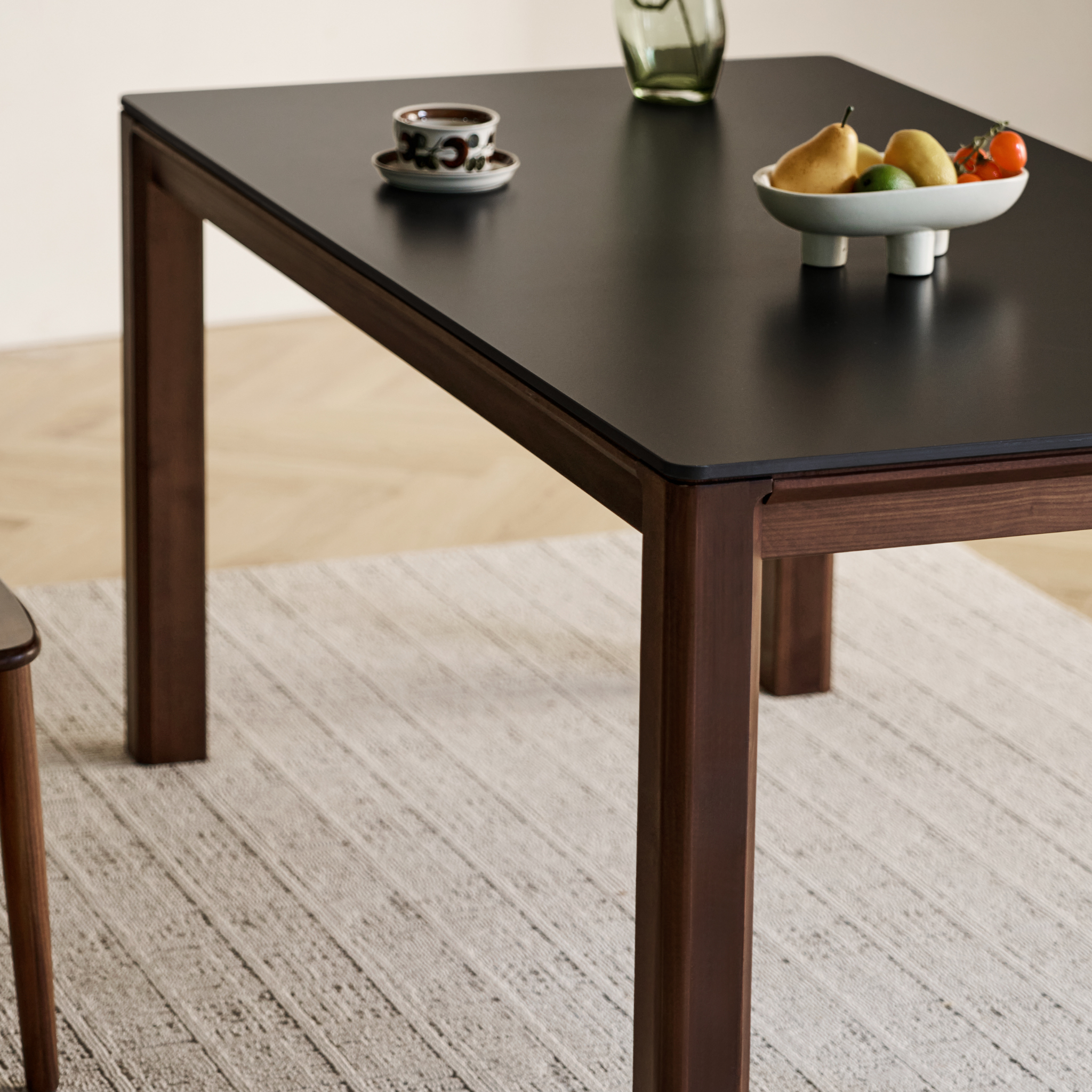 Linspire Vista Solid Wood Dining Table with Straight Legs, American Black Walnut