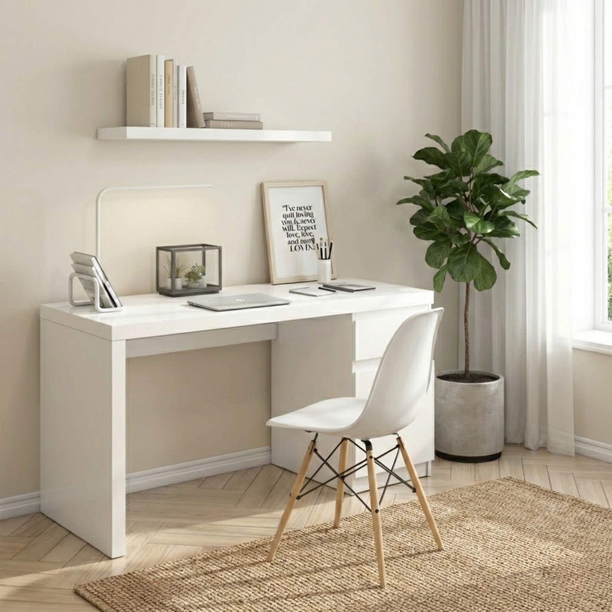 Loft Ensio Desk, 140cm, White