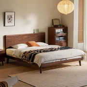 Linspire Vista Solid Wood Bed Frame, American Black Walnut