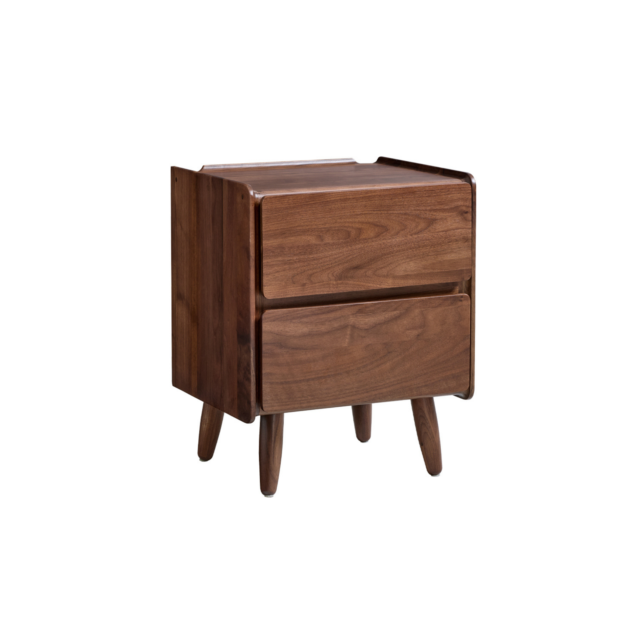 Linspire Vista Solid Wood Bedside Table, American Black Walnut