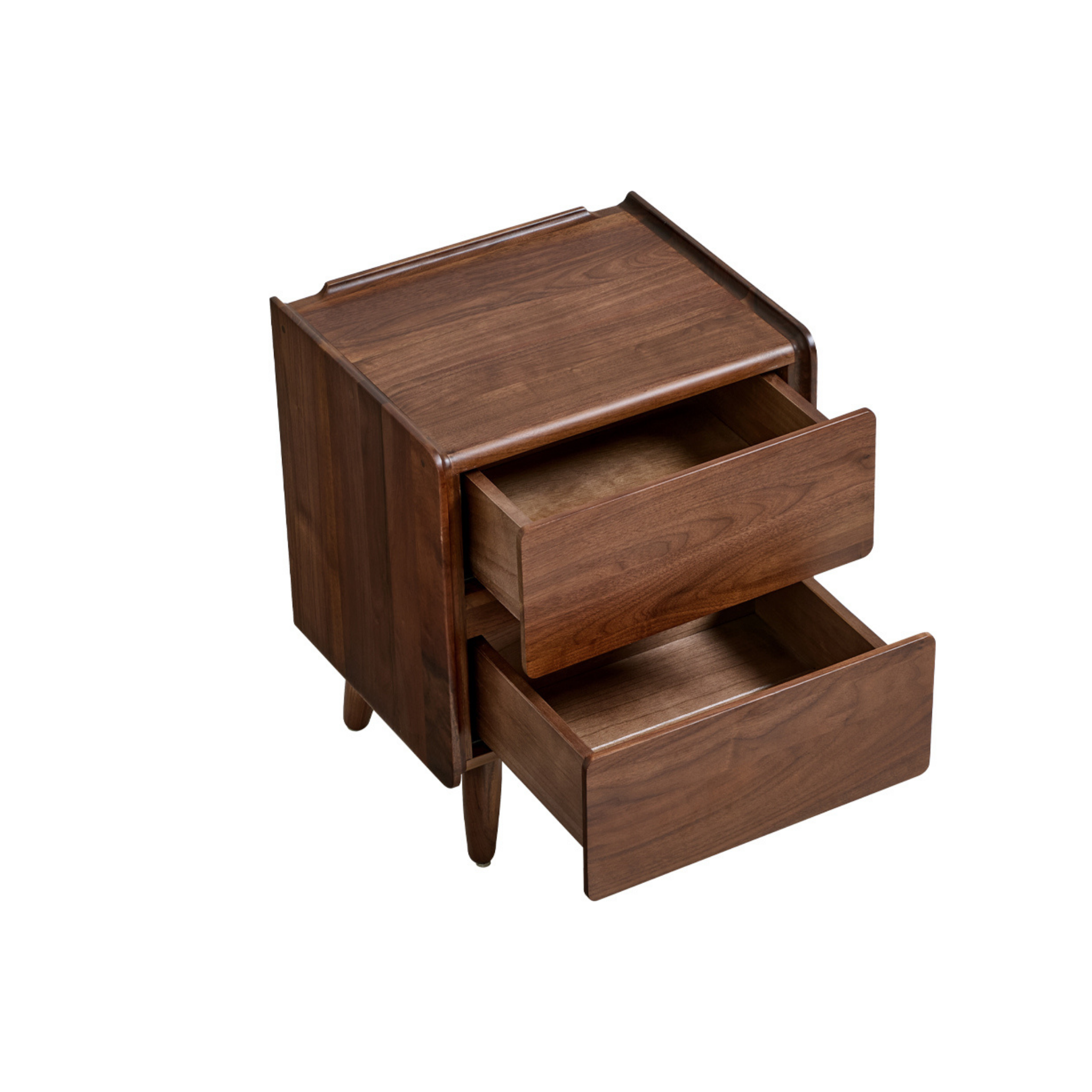 Linspire Vista Solid Wood Bedside Table, American Black Walnut