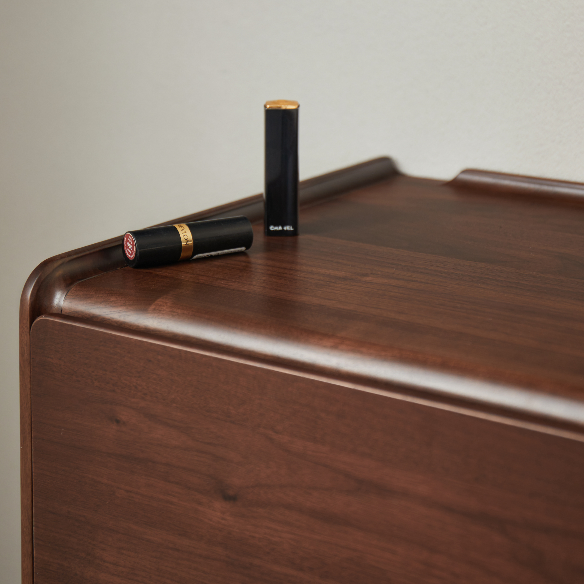 Linspire Vista Solid Wood Bedside Table, American Black Walnut