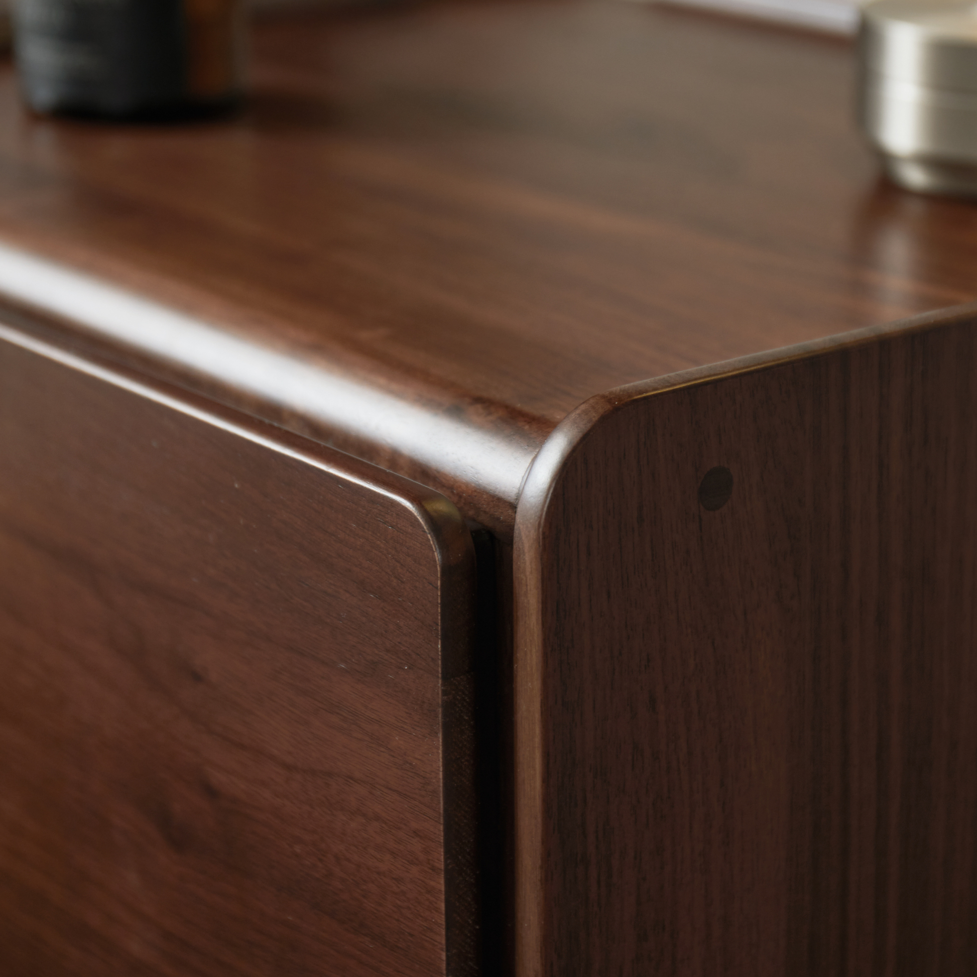 Linspire Vista Solid Wood Bedside Table, American Black Walnut