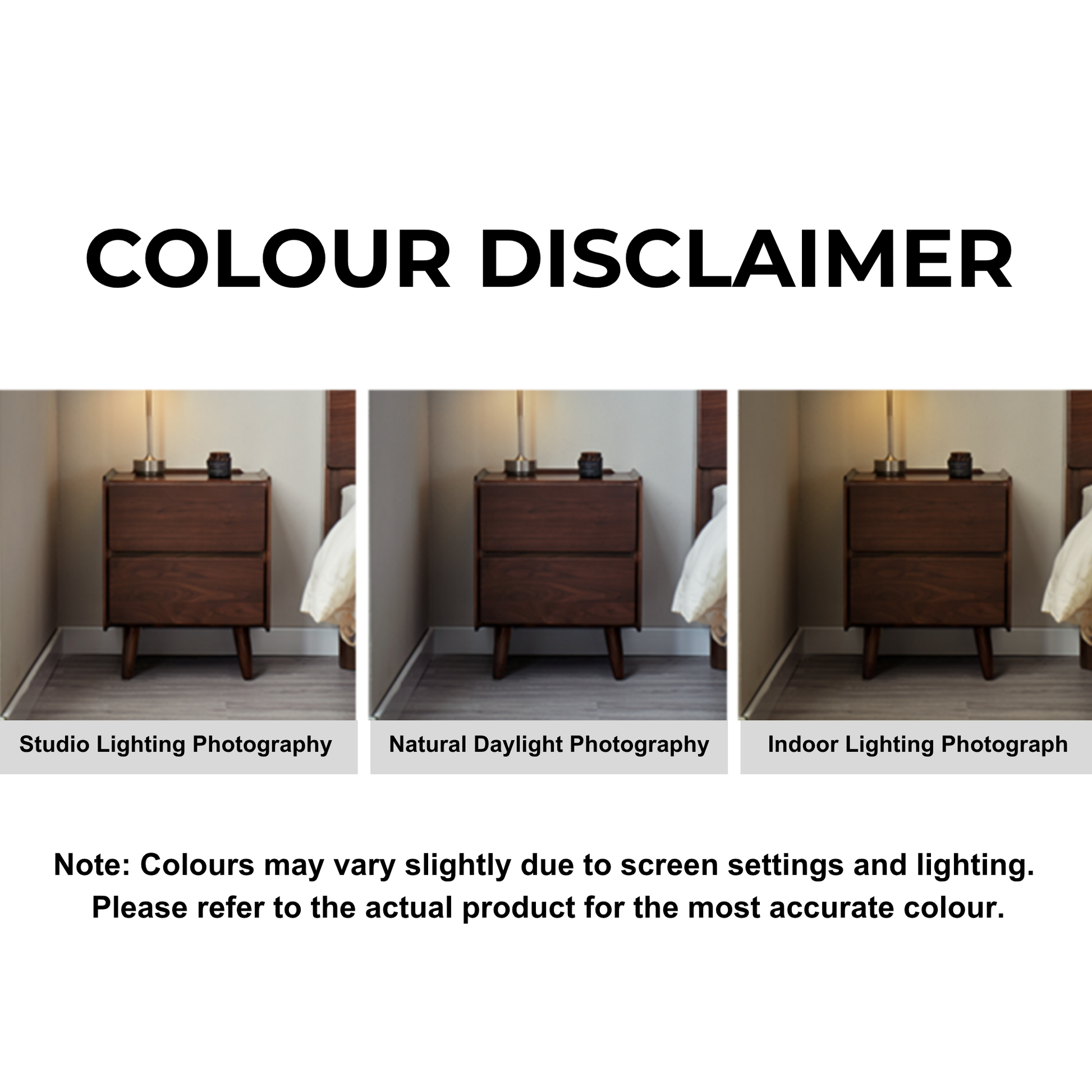 Linspire Vista Solid Wood Bedside Table, American Black Walnut