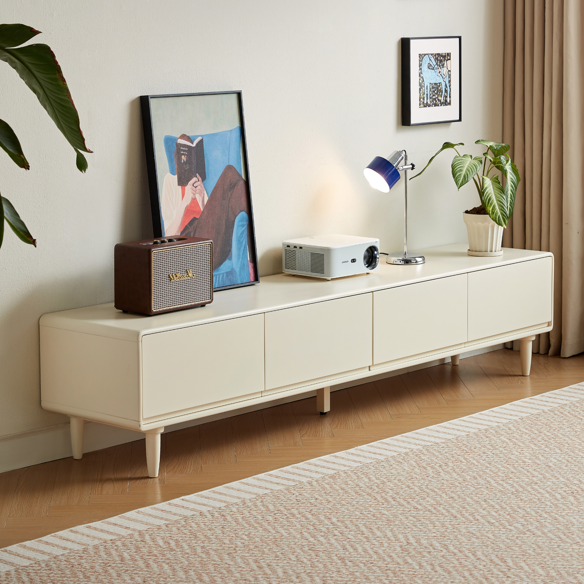 Linspire Luna Solid Wood Entertainment Unit