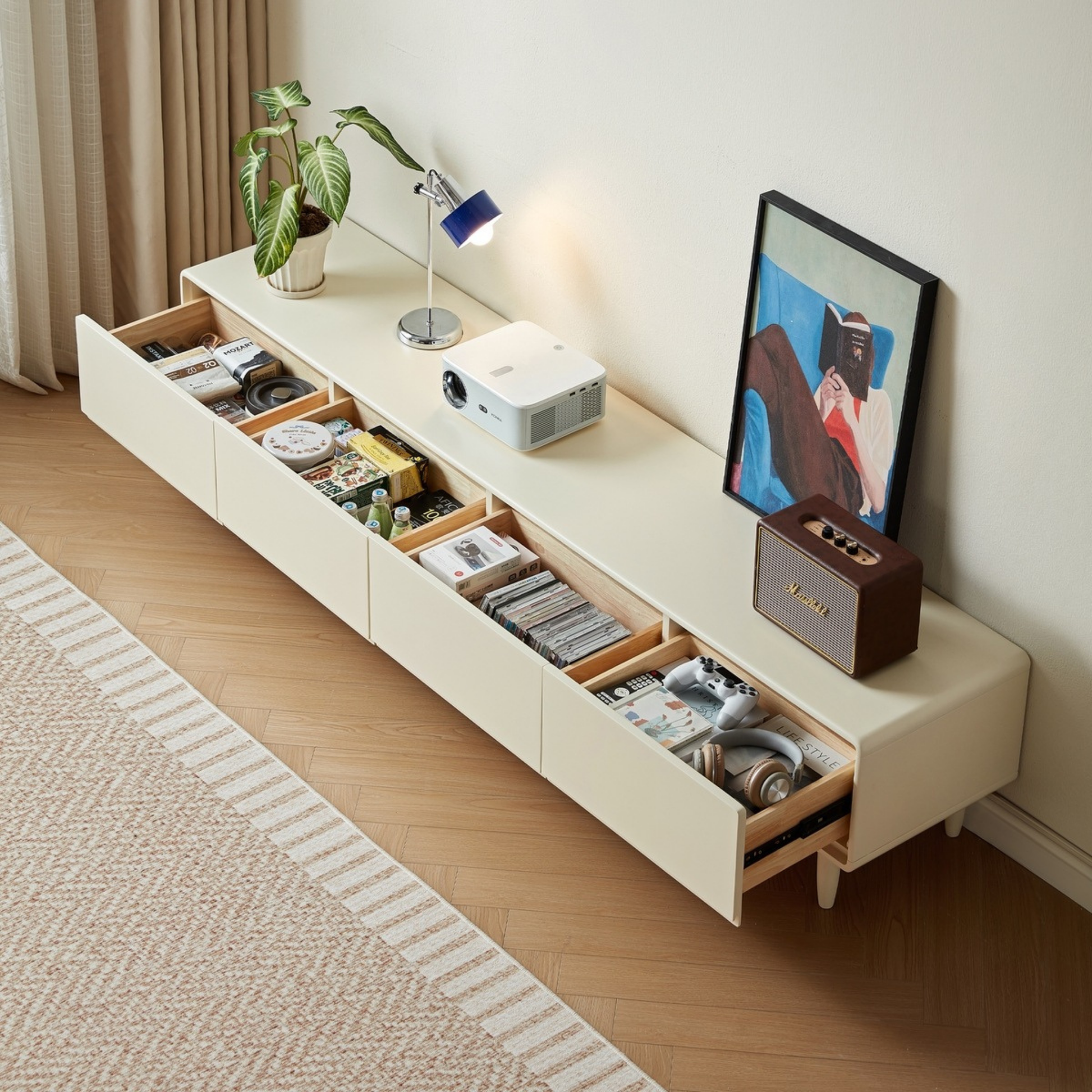 Linspire Luna Solid Wood Entertainment Unit