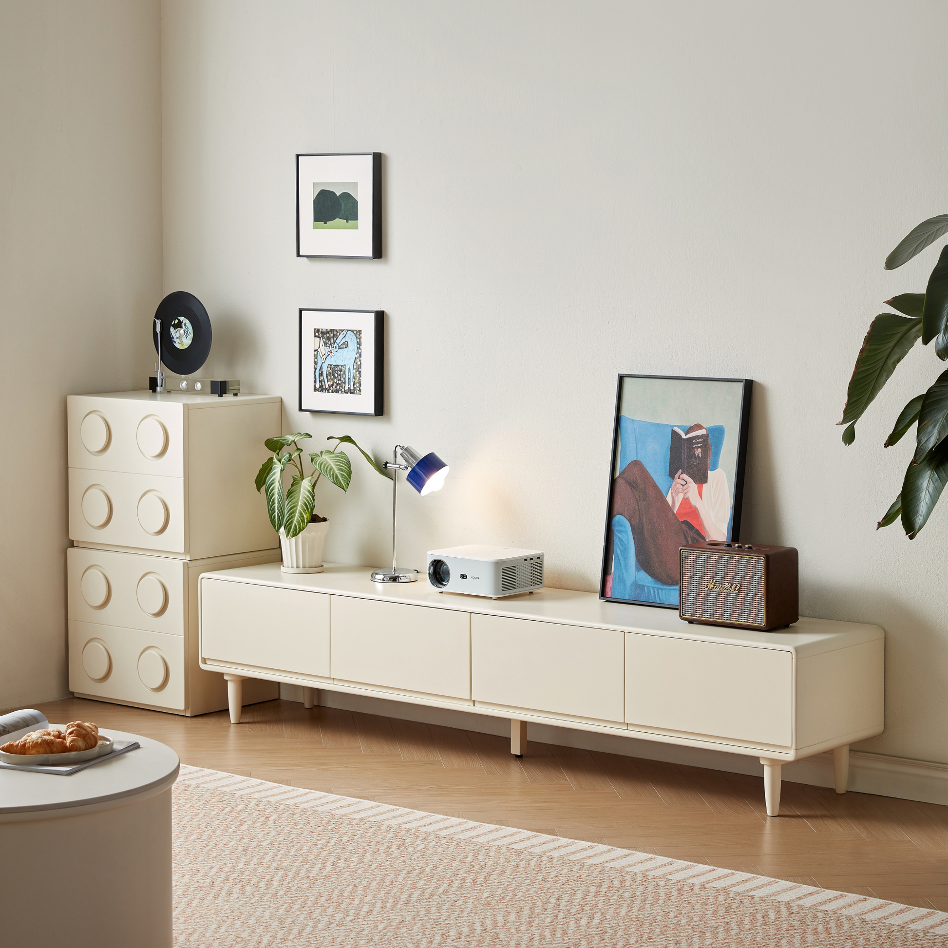 Linspire Luna Solid Wood Entertainment Unit