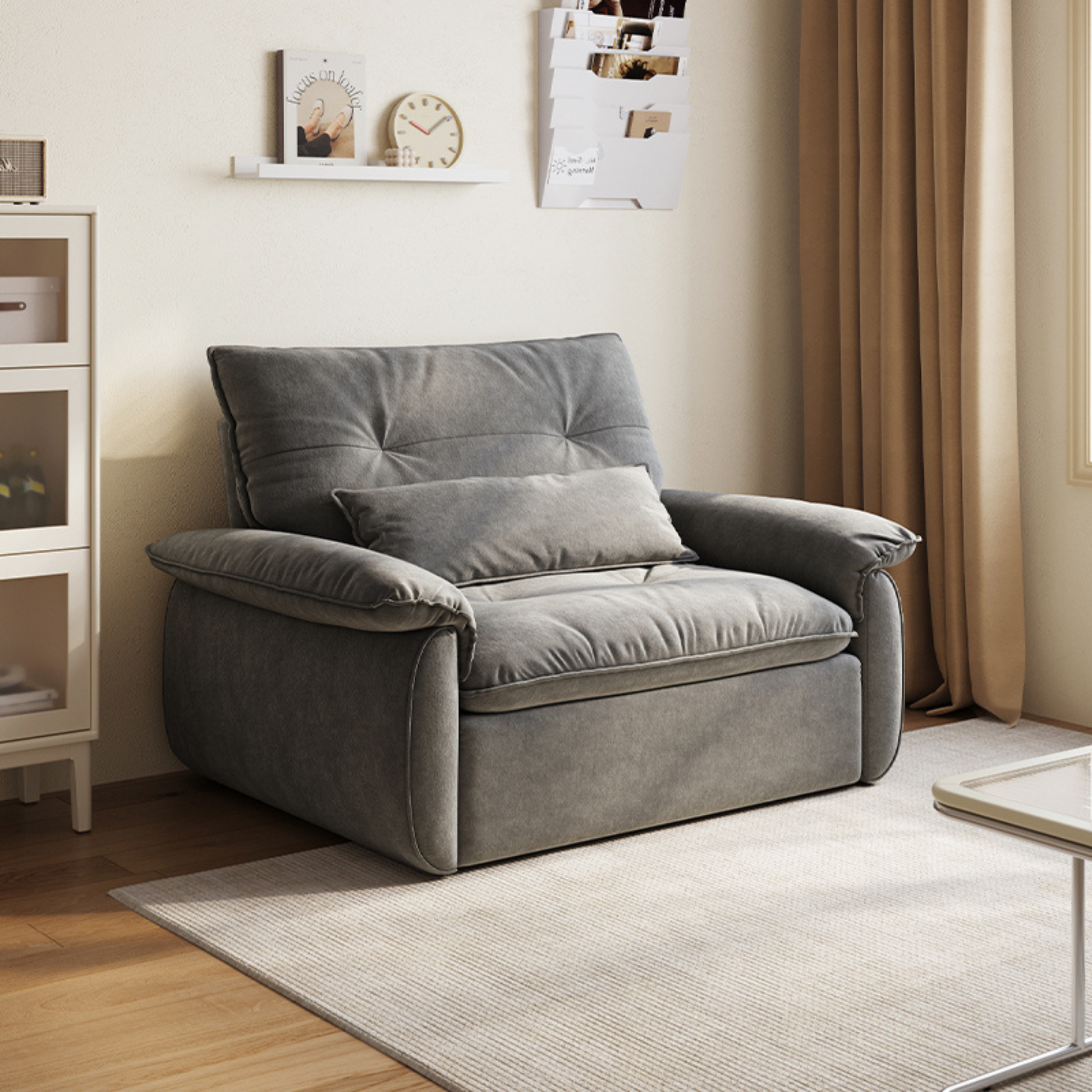 Linisphir Linspire Rilla 1-Seater Sofa Bed Pet-Friendly Fabric Grey – Urban Sales