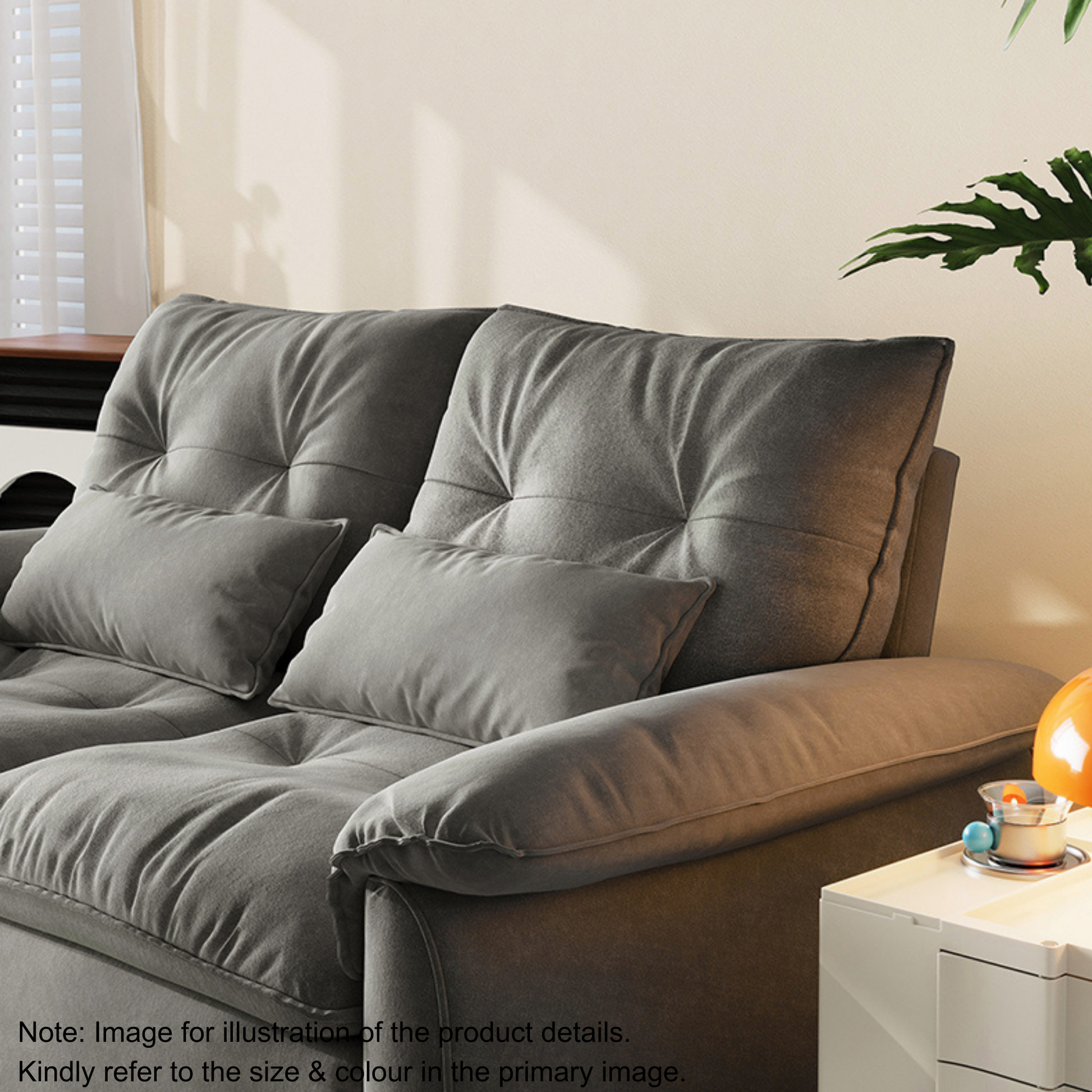 Linspire Rilla 1-Seater Sofa Bed, Pet-Friendly Fabric, Grey
