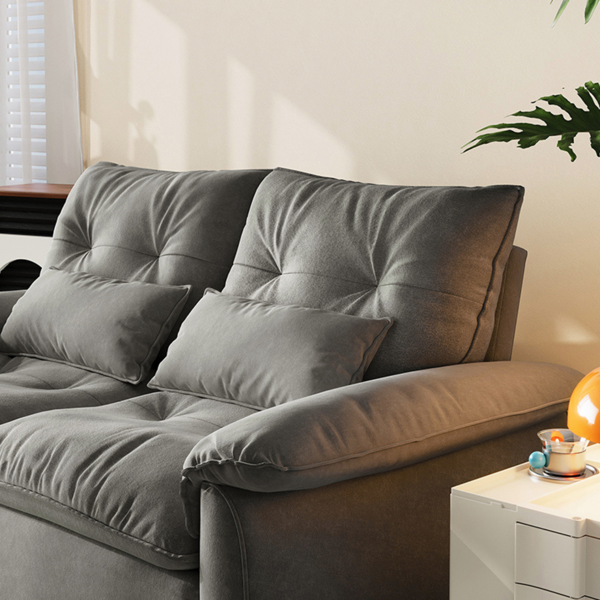 Linspire Rilla 2-Seater Sofa Bed, Pet-Friendly Fabric, Grey