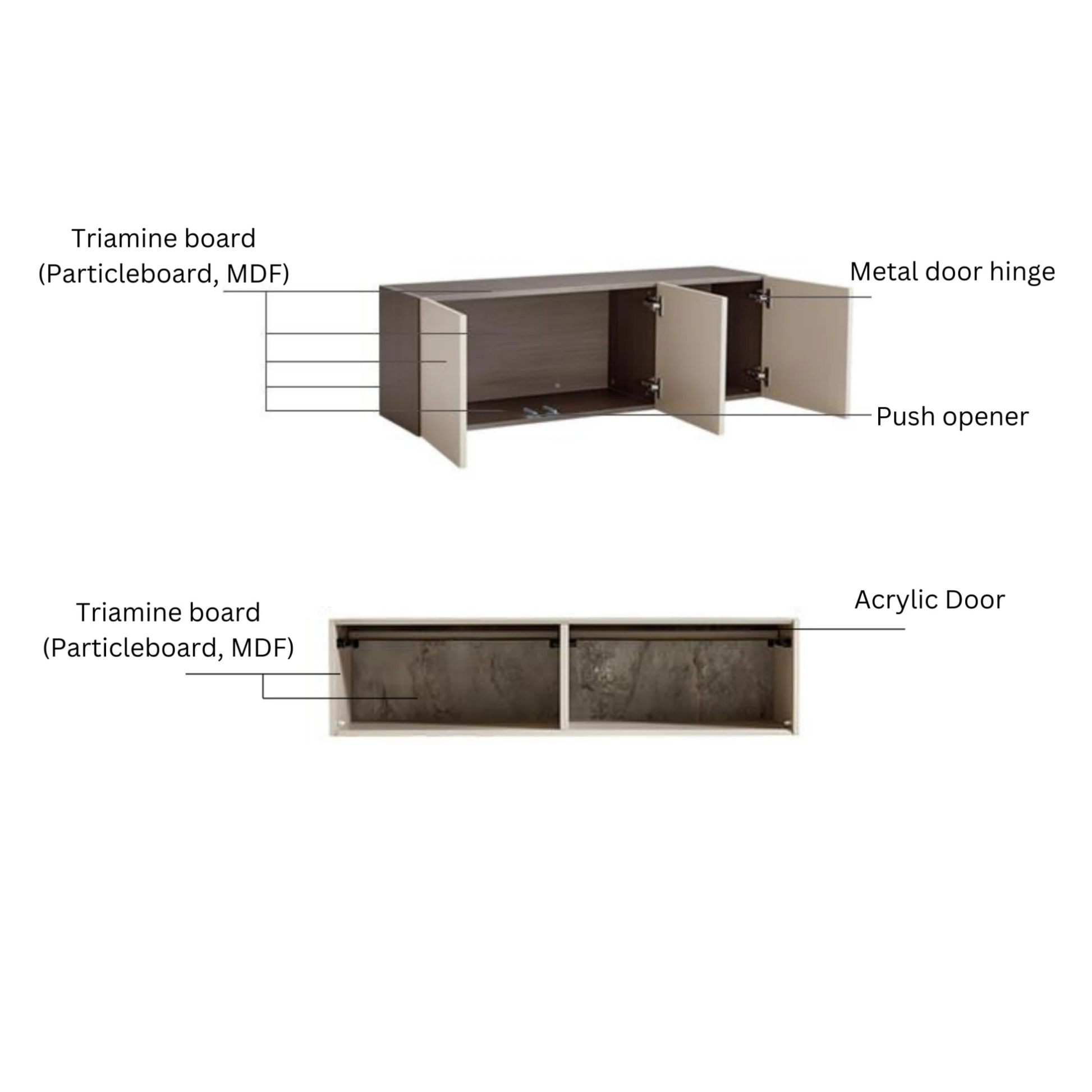 Linspire Vanko Top Cabinet Set with 2 Flip Doors, W120cm