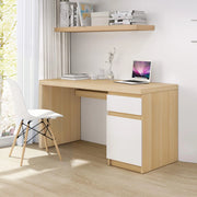 Loft Ensio Desk, 140cm, Natural Wood & White