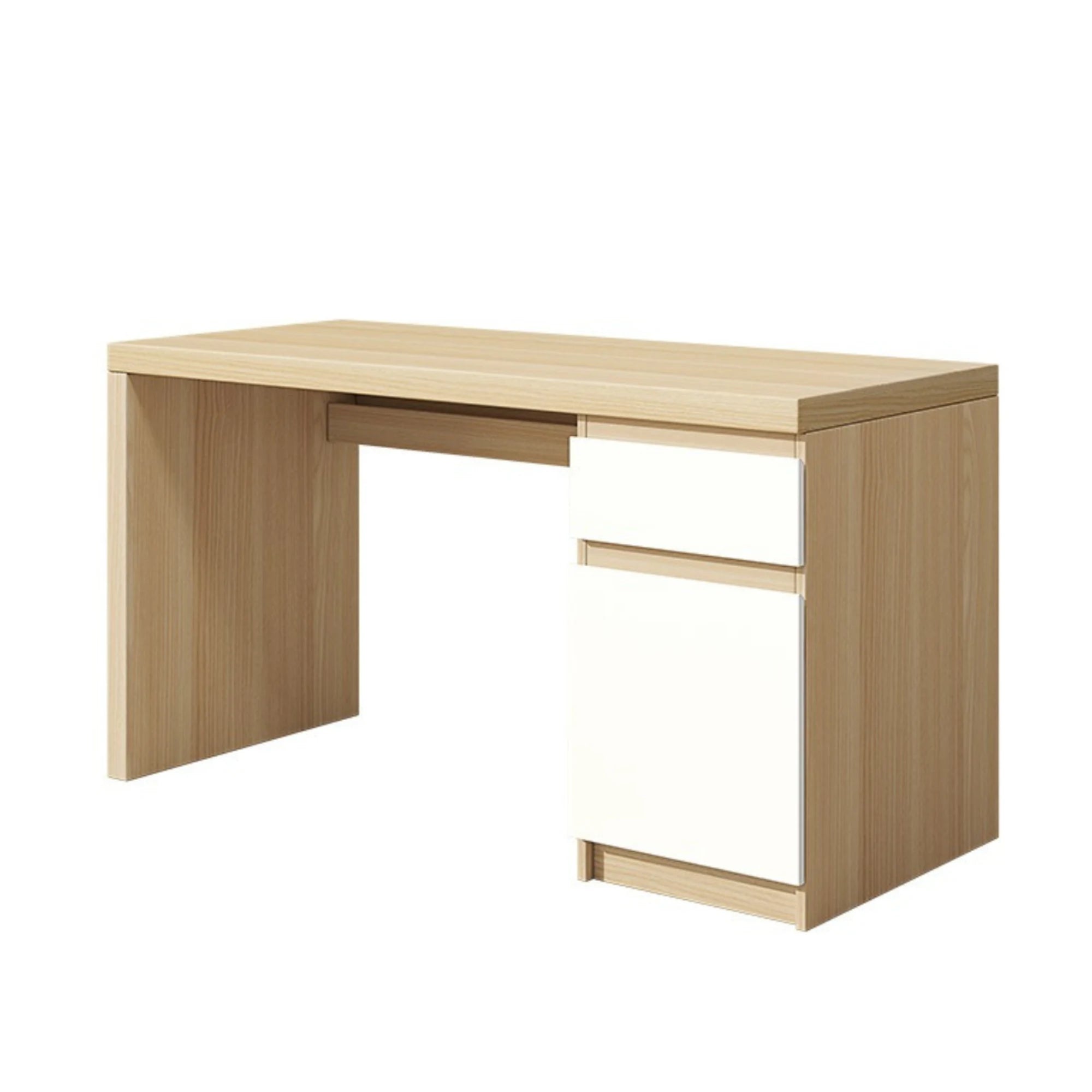 Loft Ensio Desk, 140cm, Natural Wood & White