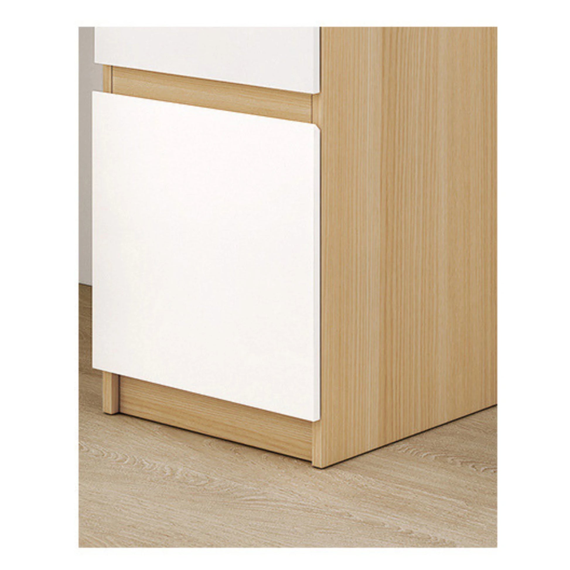 Loft Ensio Desk, 140cm, Natural Wood & White