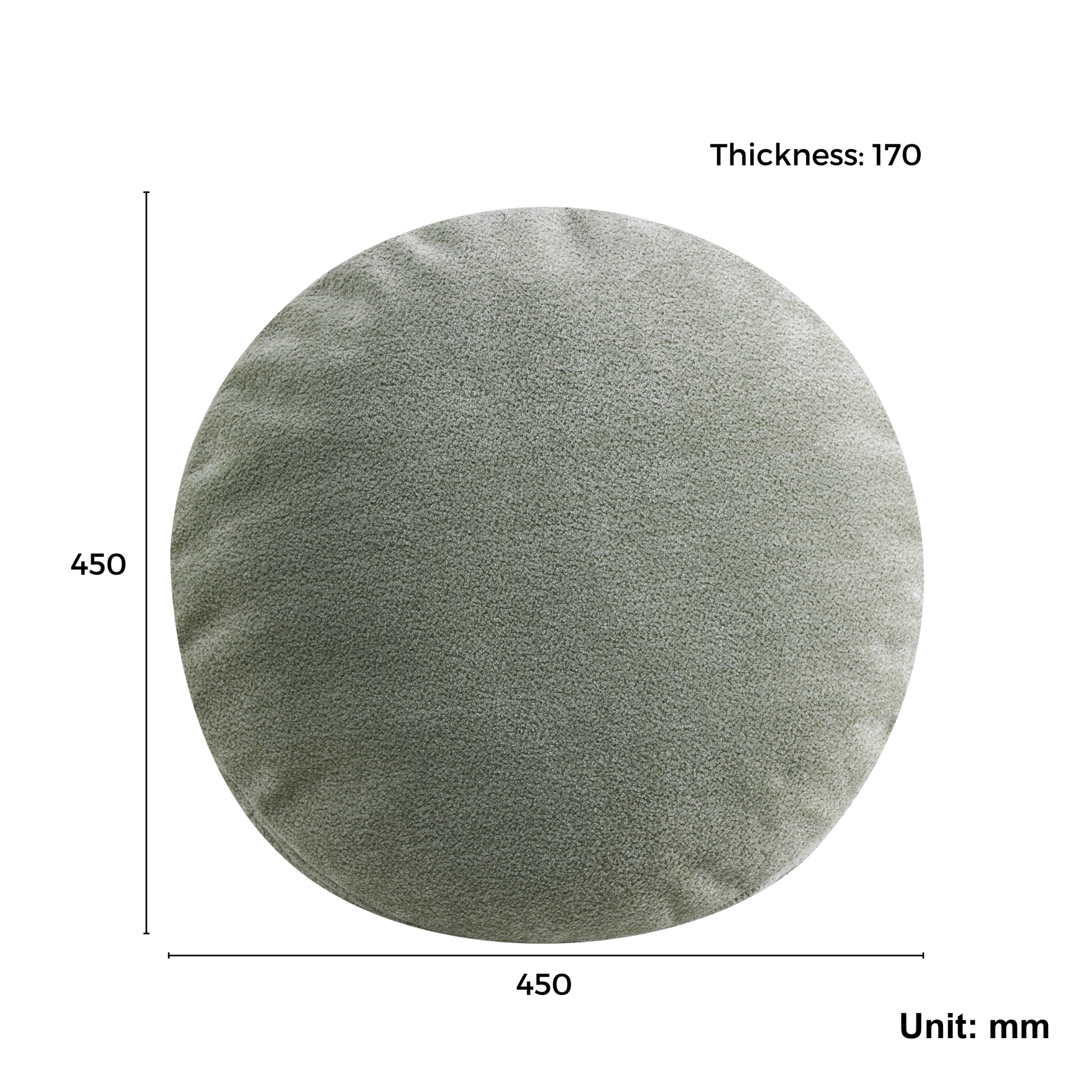 MODE Haven Round Cushion, Sage