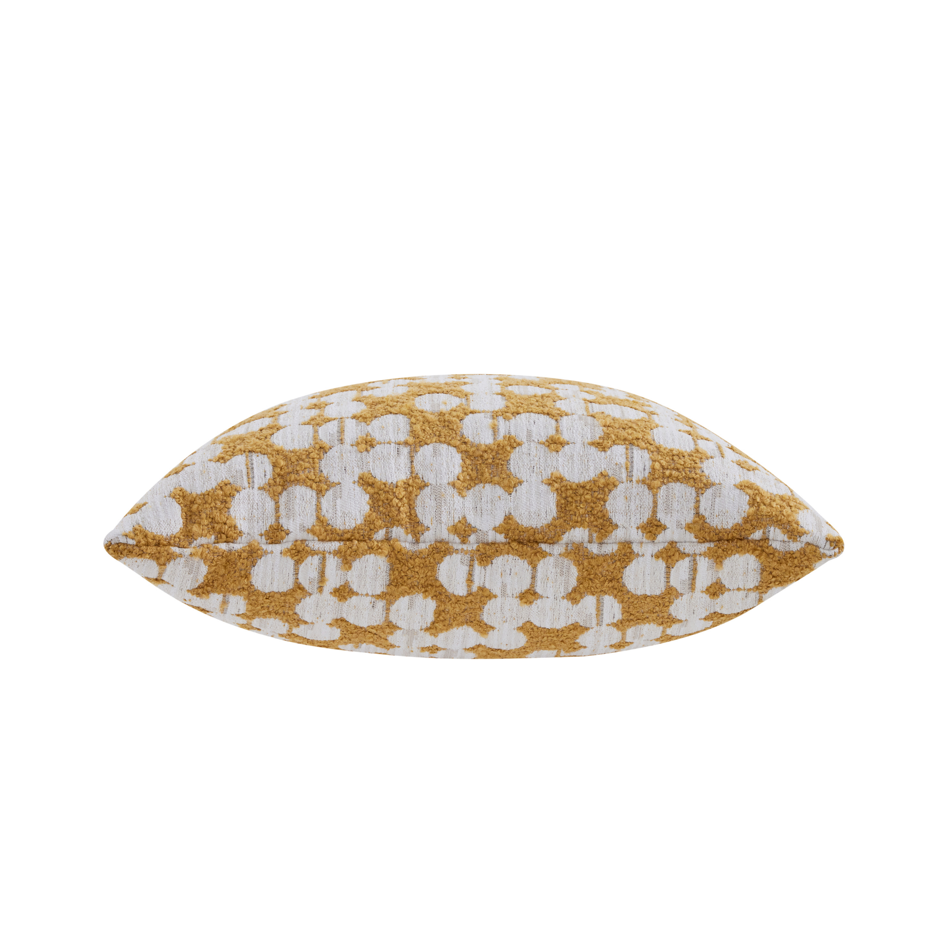 MODE Bloom Patterned Boucle Cushion, Yellow & White