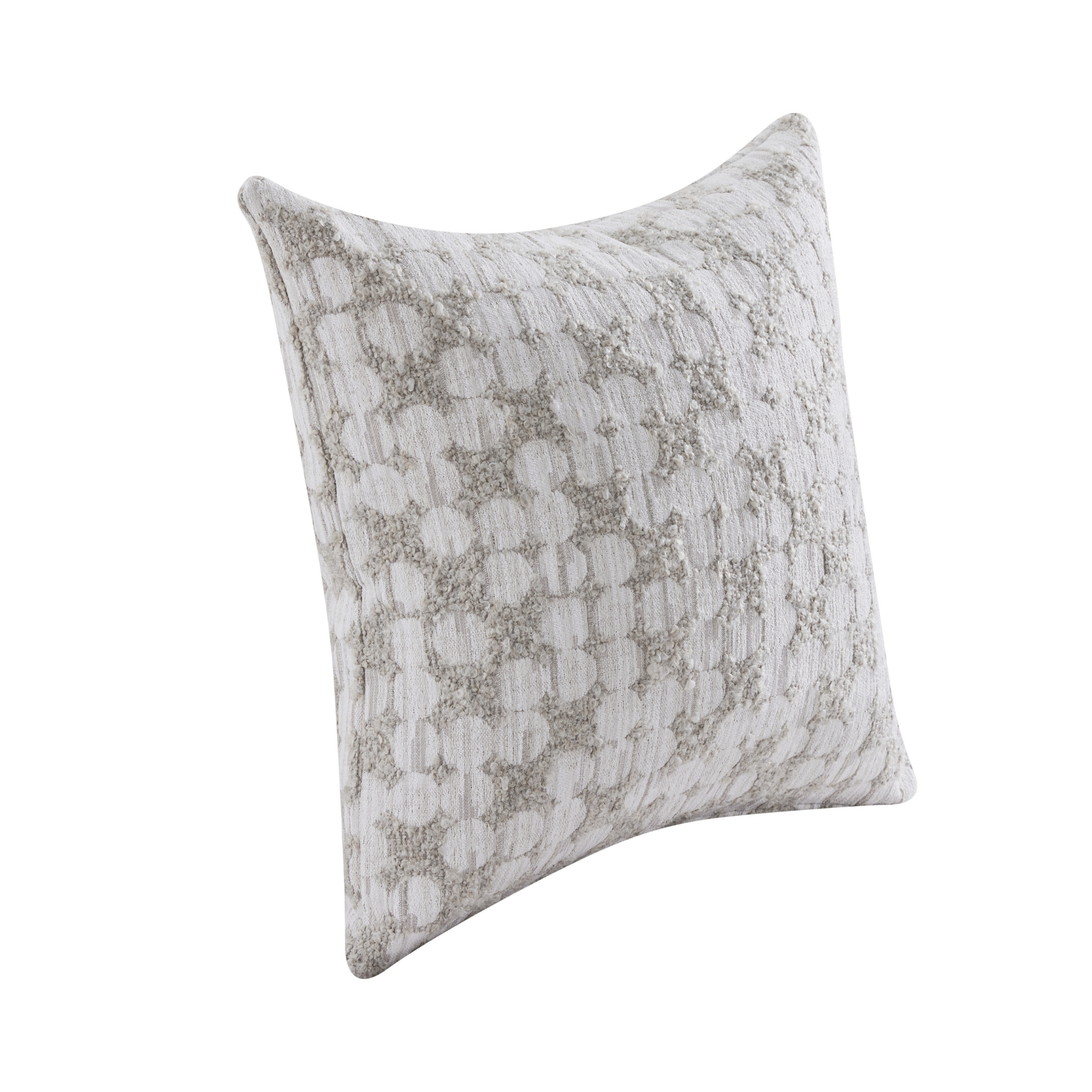 MODE Bloom Patterned Boucle Cushion, Grey & White