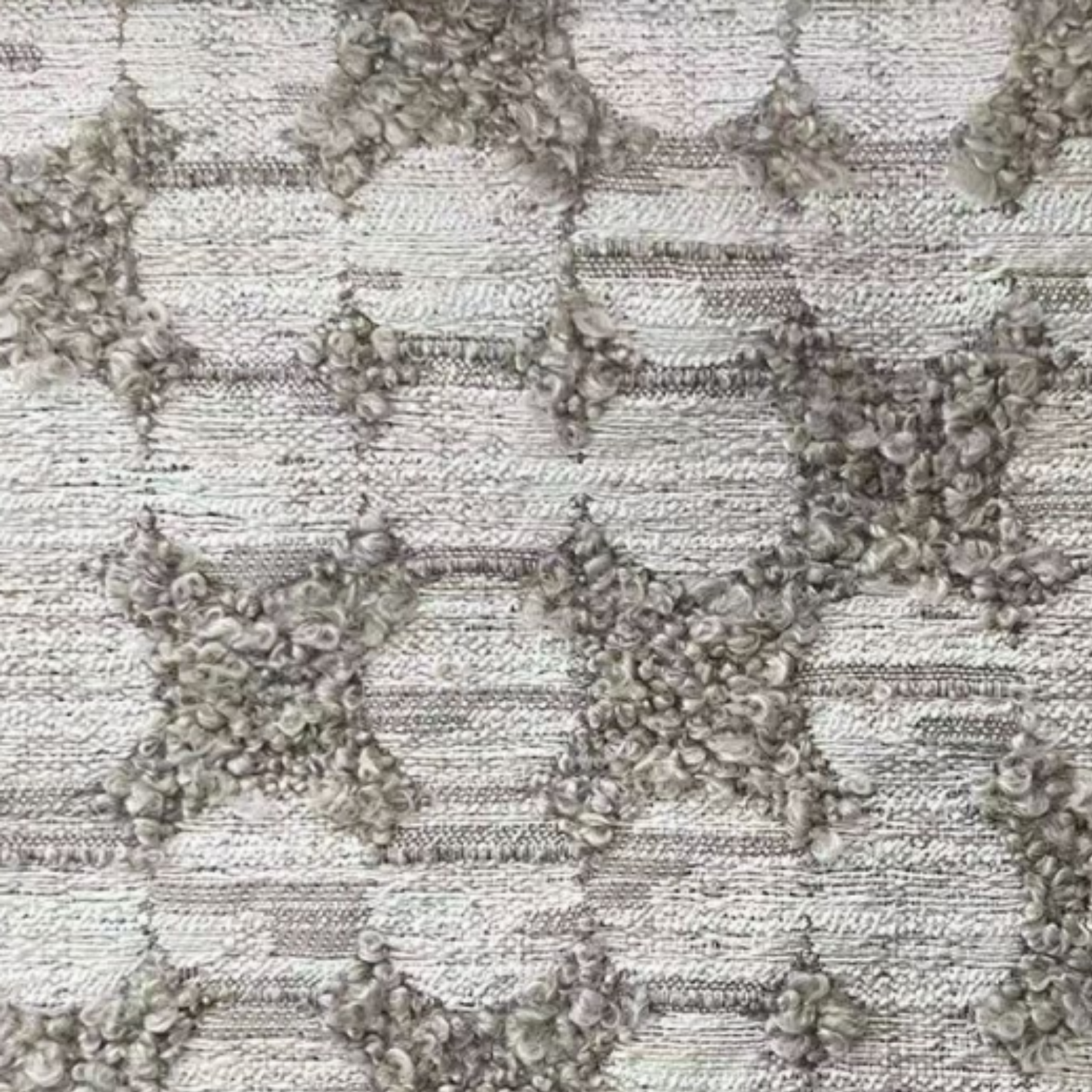 MODE Bloom Patterned Boucle Cushion, Grey & White