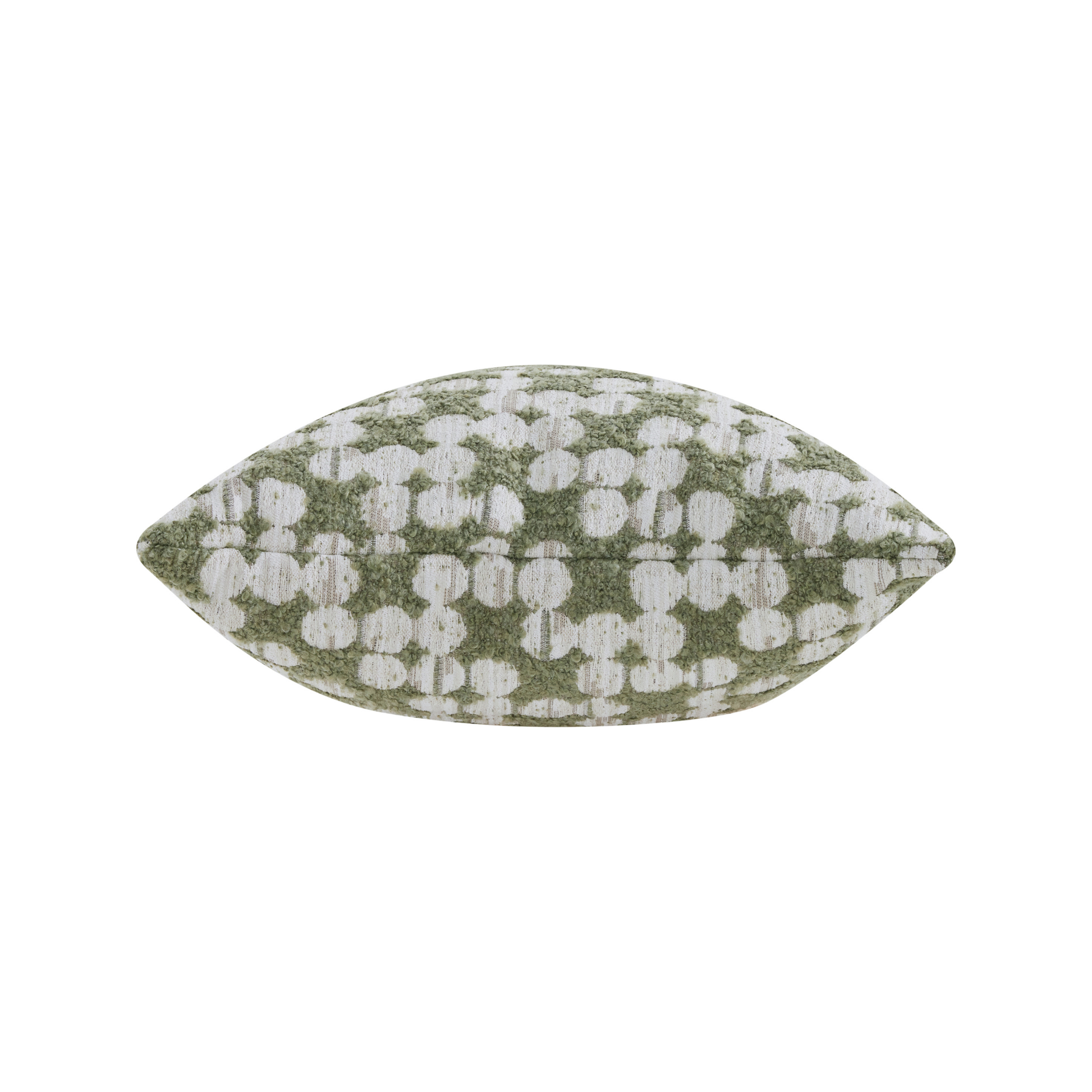 MODE Bloom Patterned Boucle Cushion, Green & White