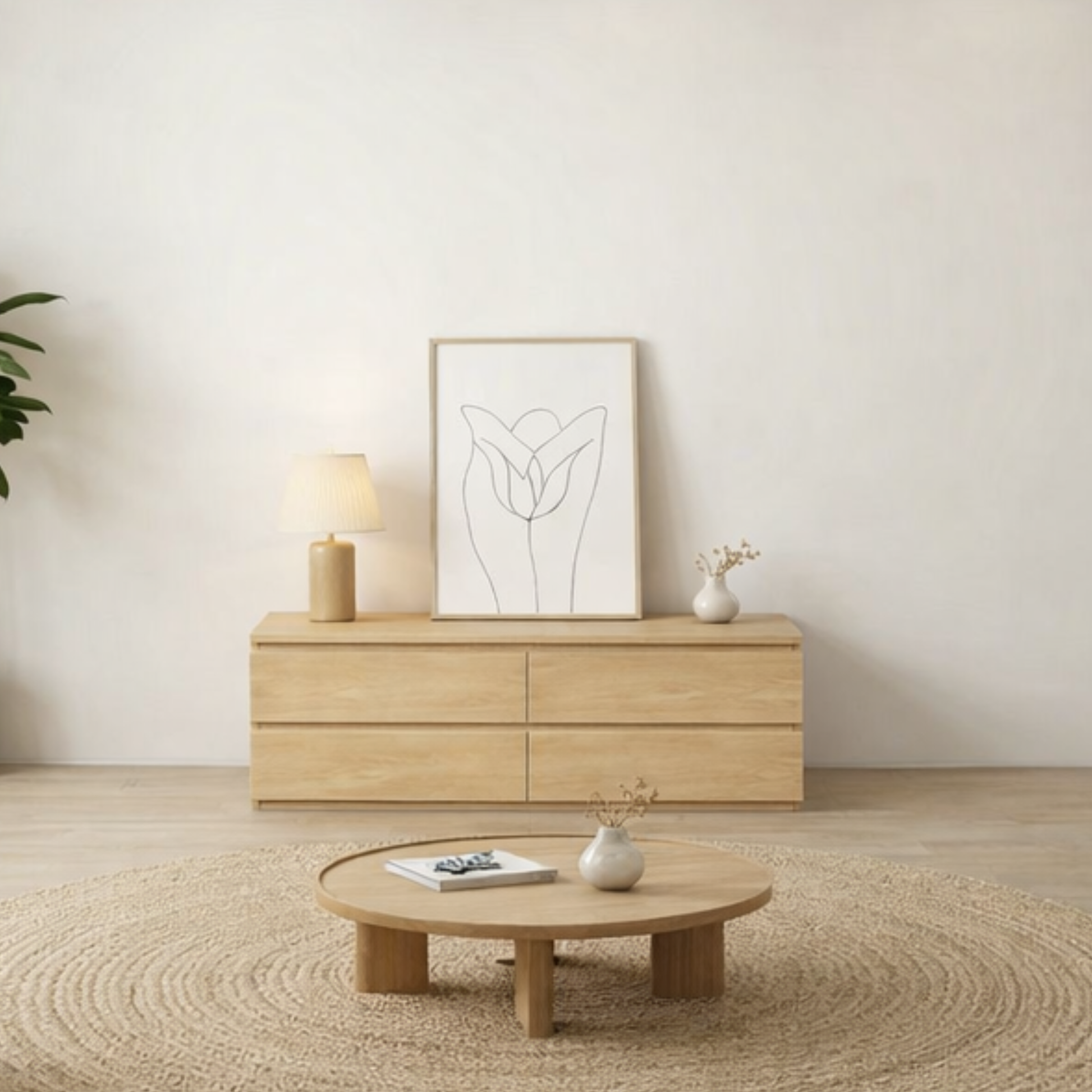 Loft Ensio Entertainment Unit, W160cm, Natural Wood