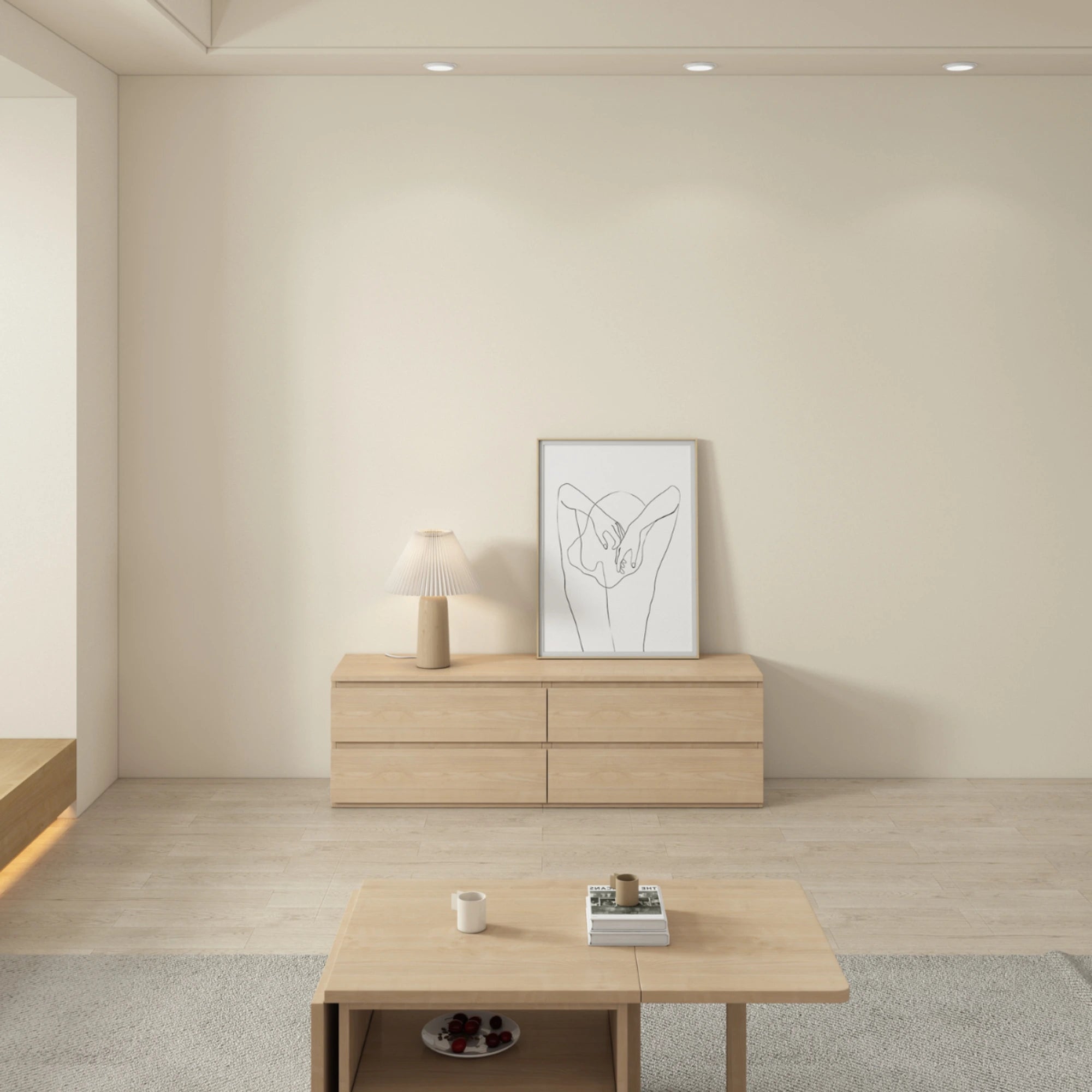 Loft Ensio Entertainment Unit, 160cm, Natural Wood