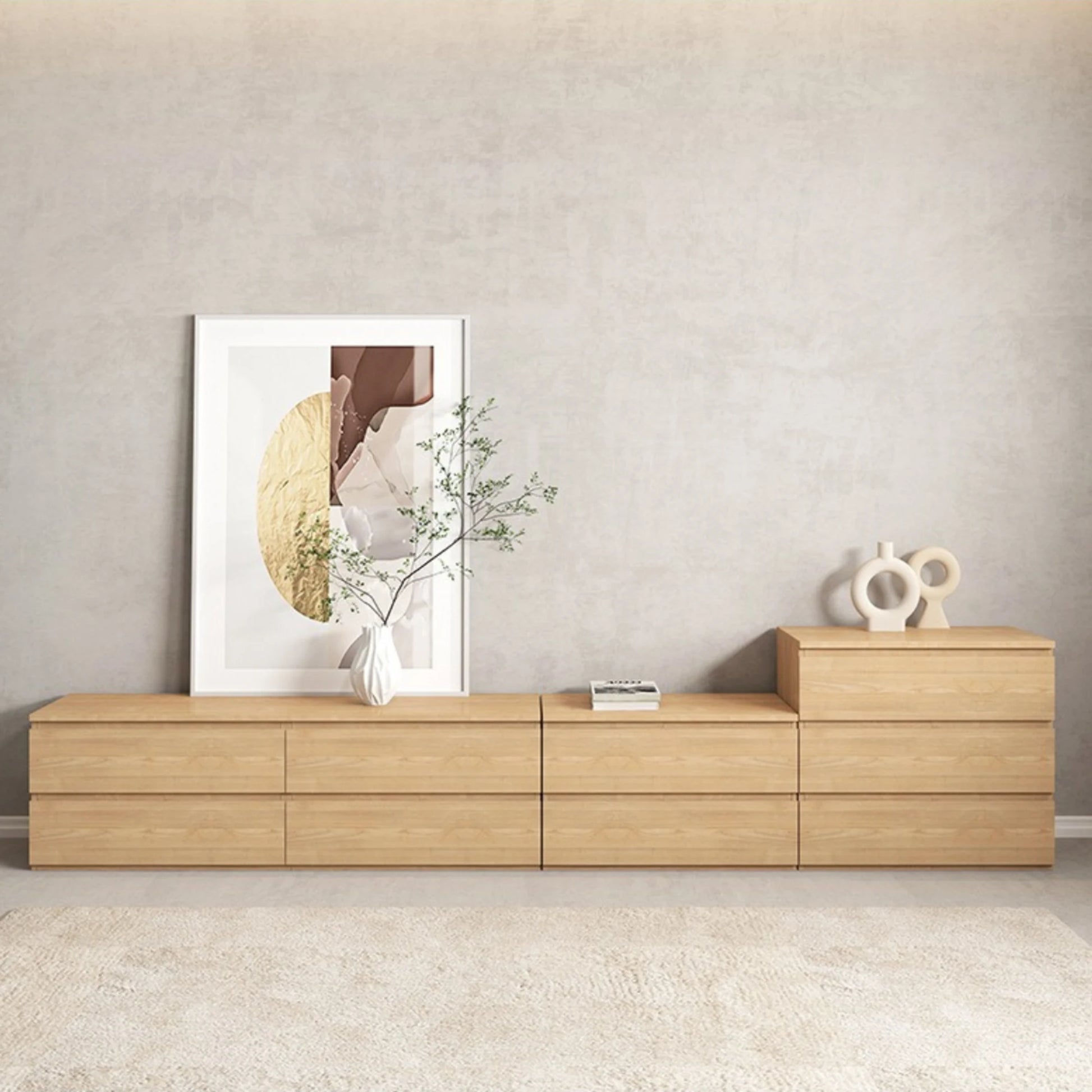 Loft Ensio Entertainment Unit, 160cm, Natural Wood