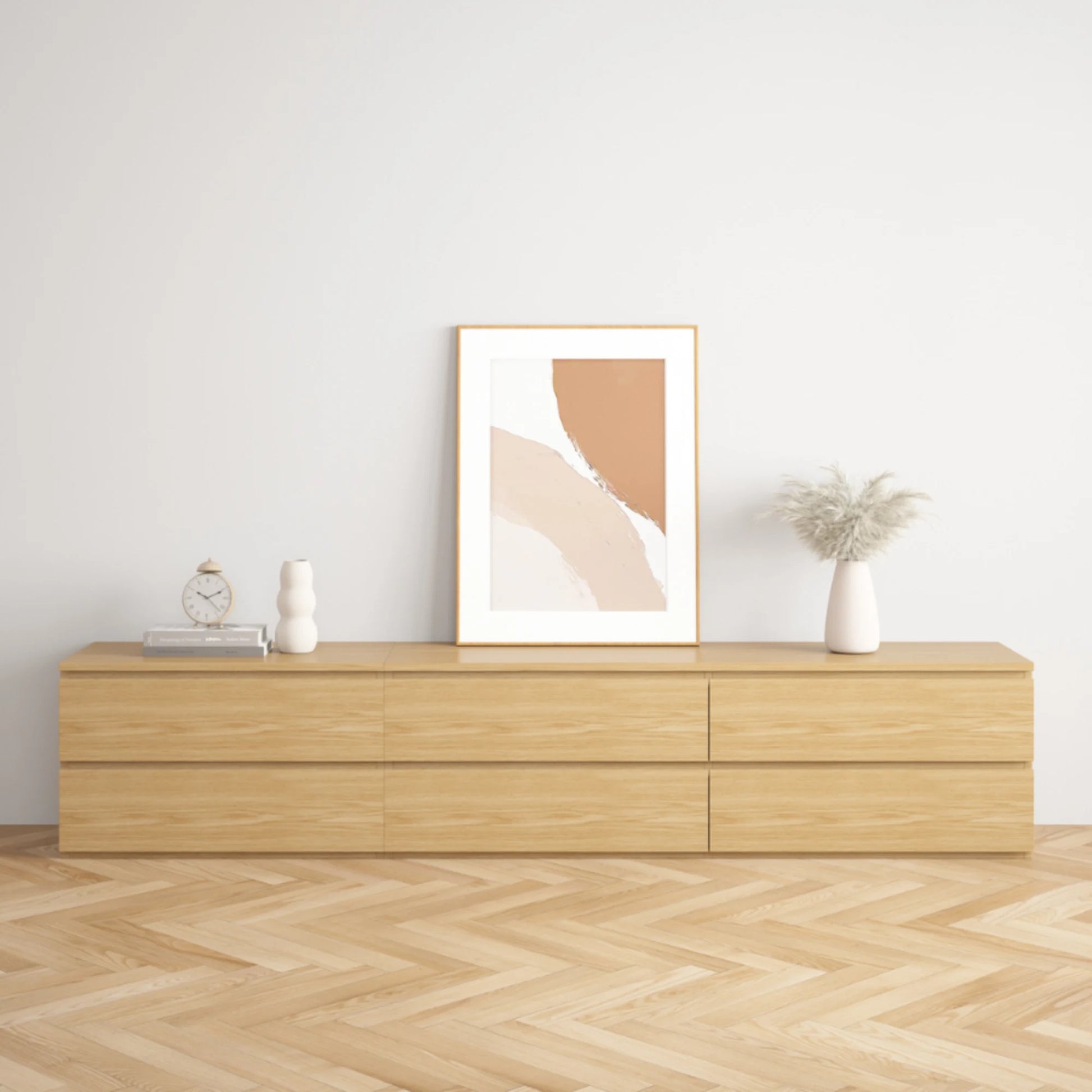Loft Ensio Entertainment Unit, 240cm, Natural Wood