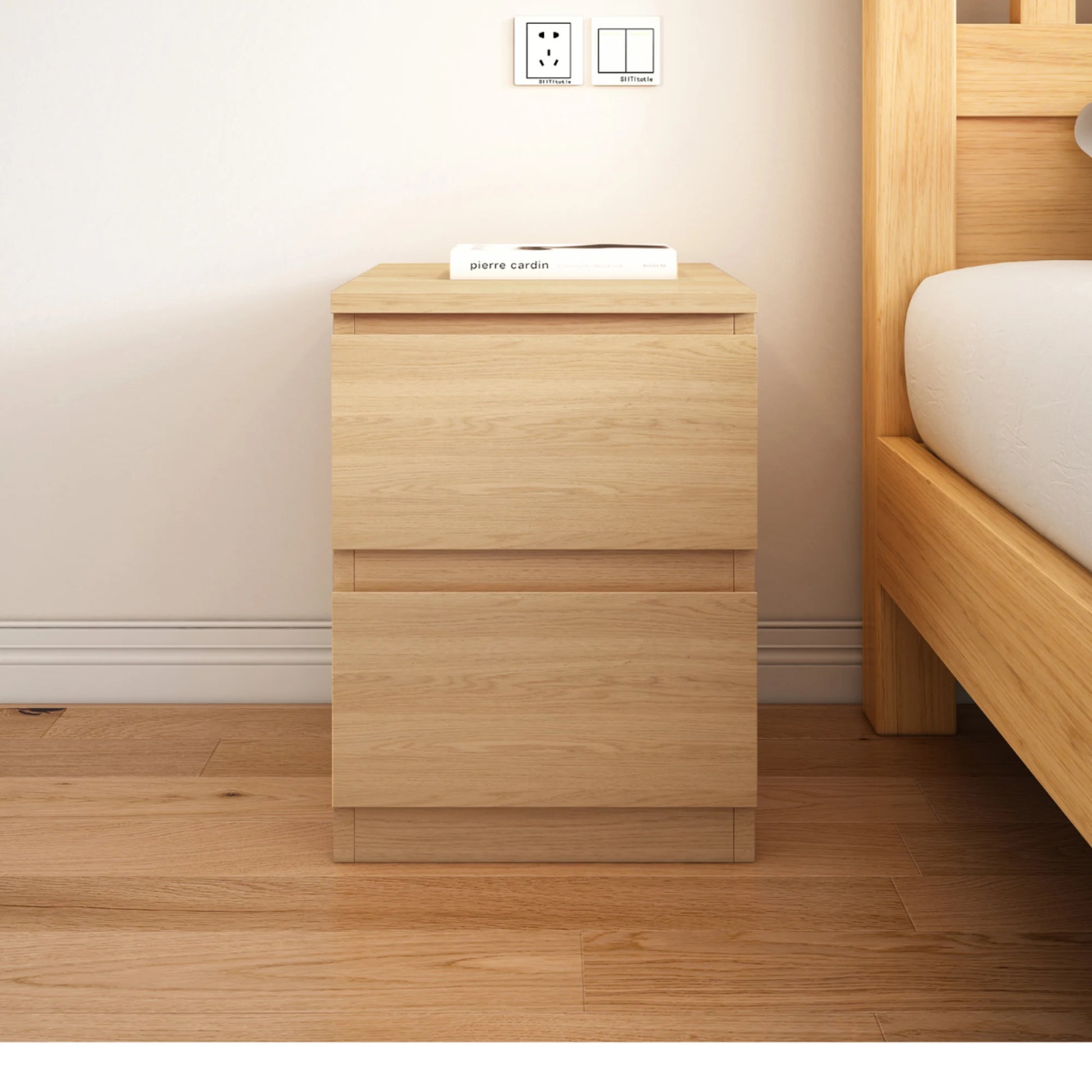 Loft Ensio Bedside Table, Natural Wood
