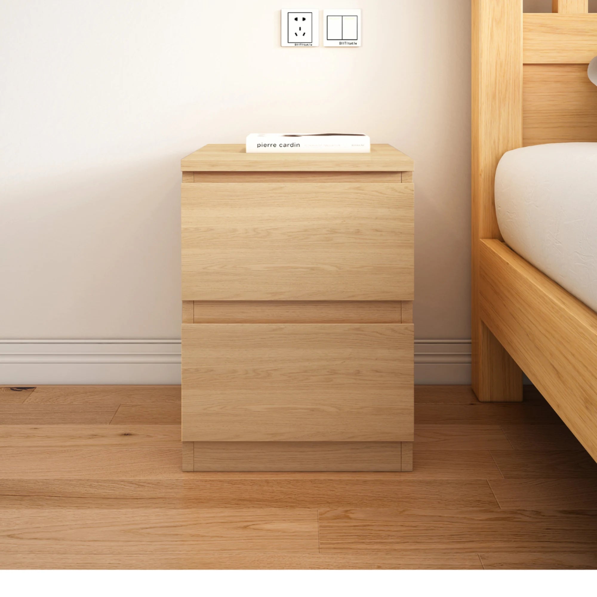 Loft Ensio Bedside Table, Natural Wood