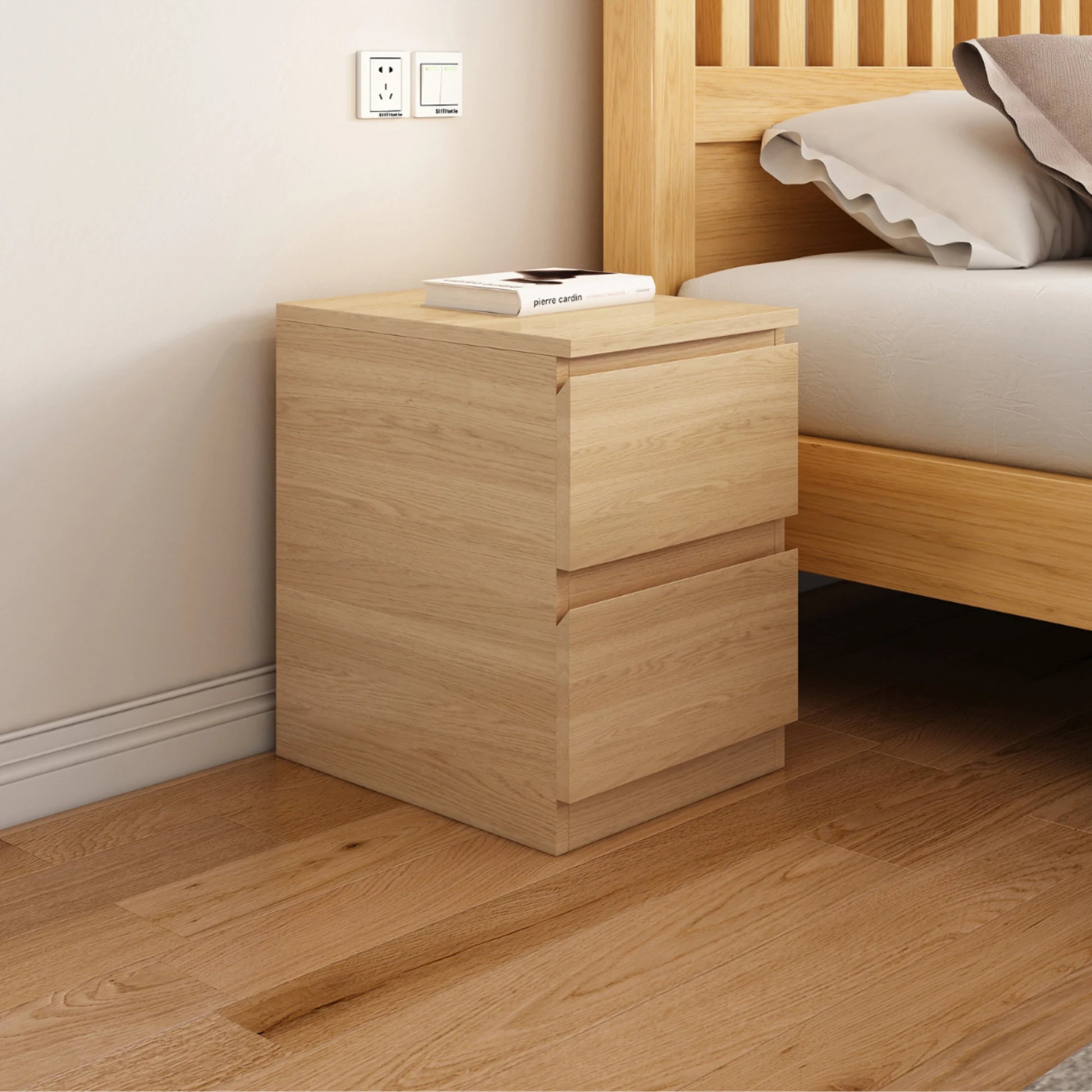 Loft Ensio Bedside Table, Natural Wood