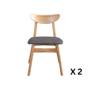 Loft Hansan Dining Chair, Natural Wood, Set of 2
