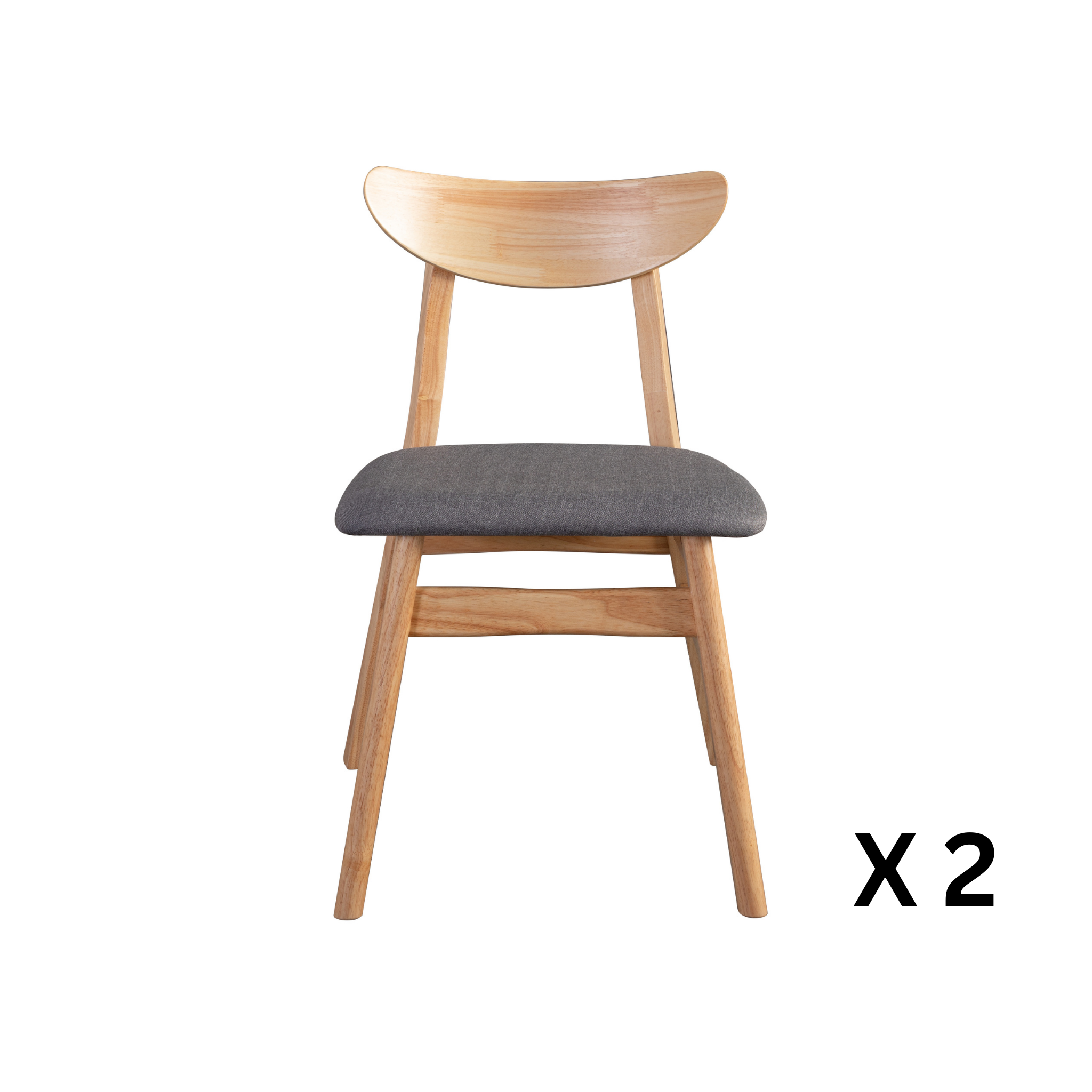 Loft Hansan Dining Chair, Natural Wood, Set of 2