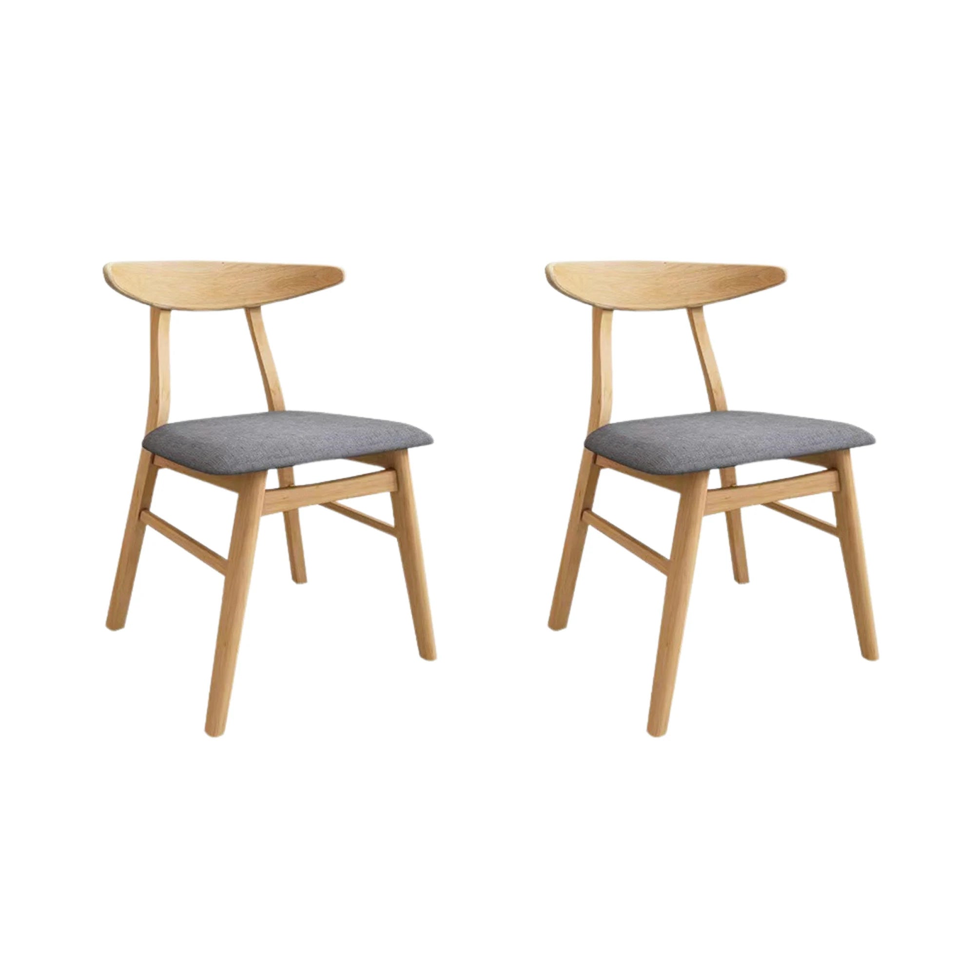 Loft Hansan Dining Chair, Natural Wood, Set of 2