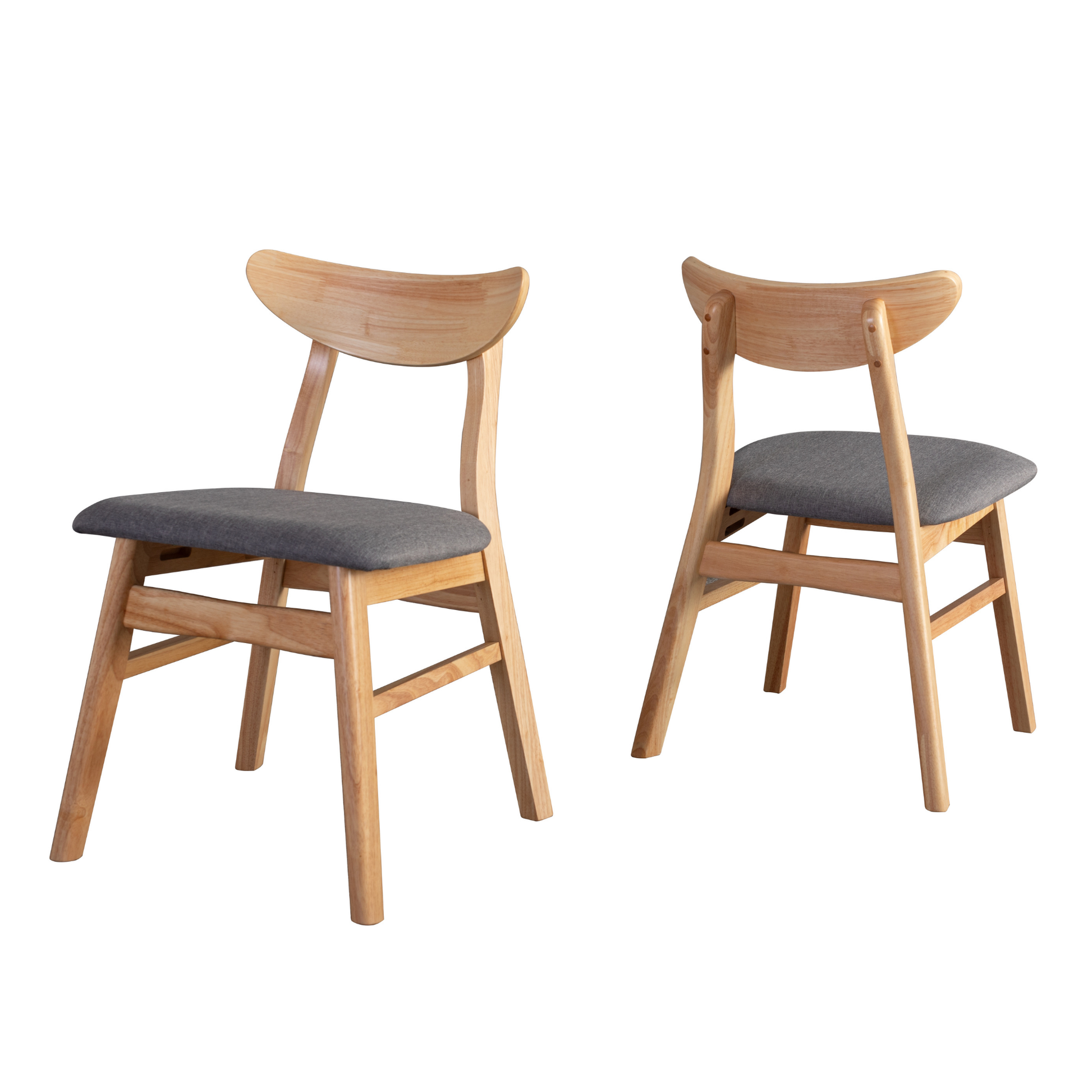 Loft Hansan Dining Chair, Natural Wood, Set of 2