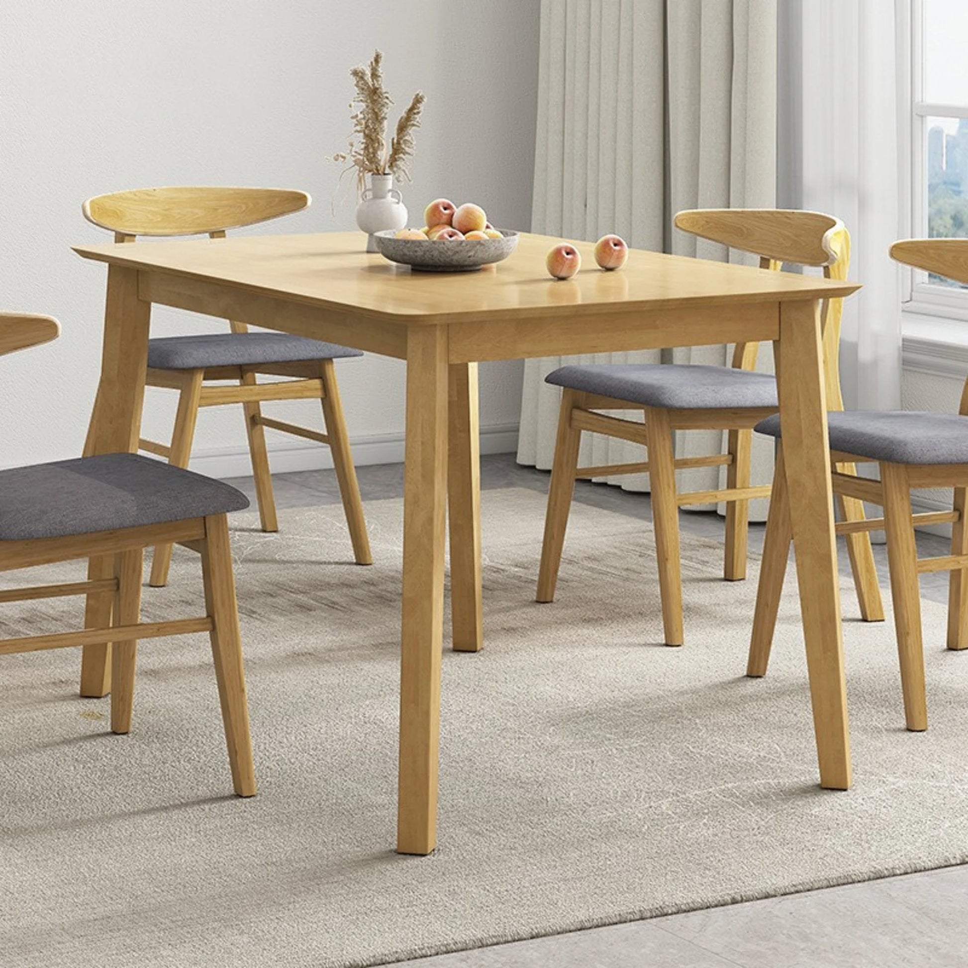 Loft Hansan Dining Chair, Natural Wood, Set of 2