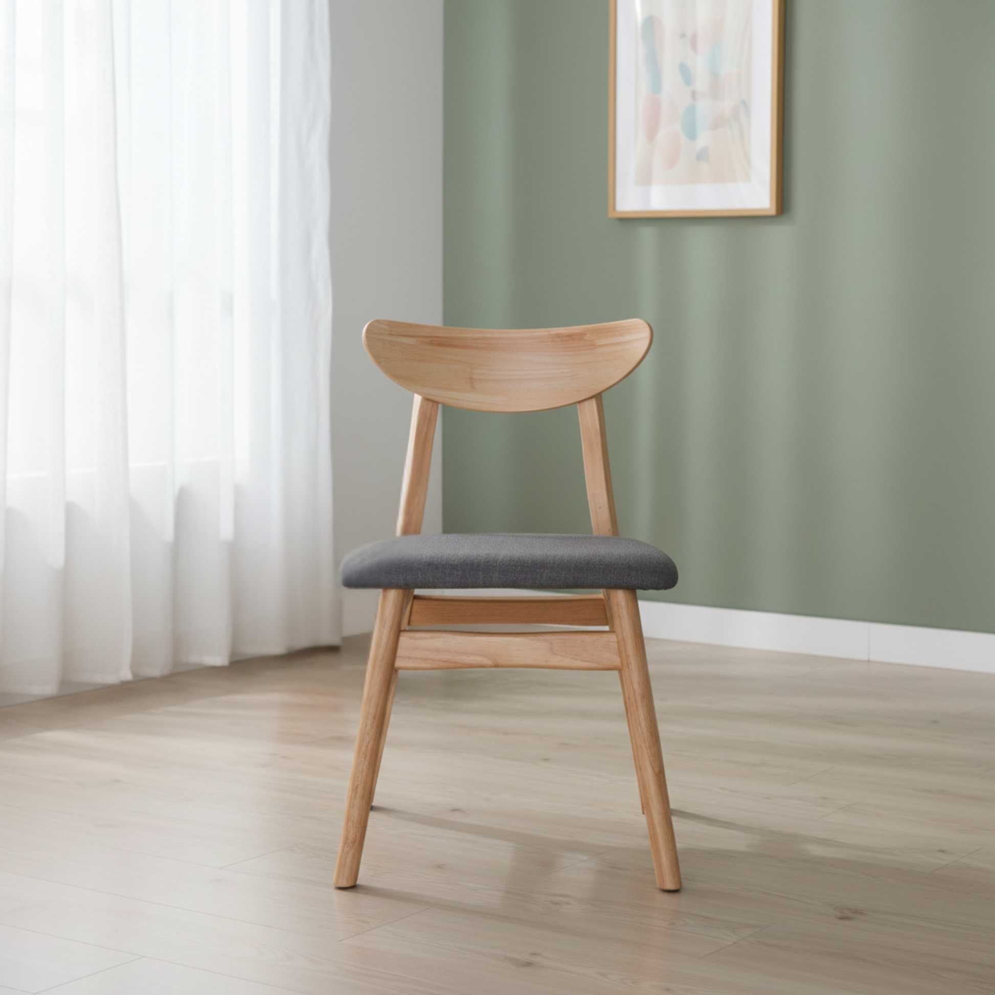 Loft Hansan Dining Chair, Natural Wood, Set of 2