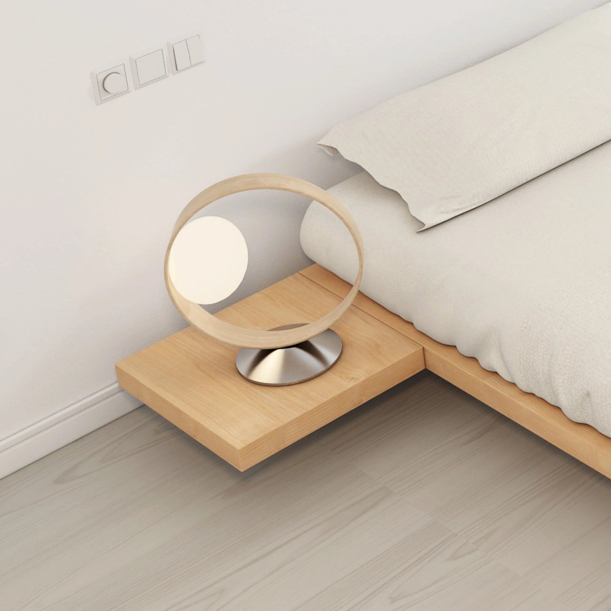Loft Japandi NZ Queen Platform Bed Base with 2 Bedside Tables