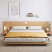 Loft Japandi Platform Bed Frame, Natural Wood
