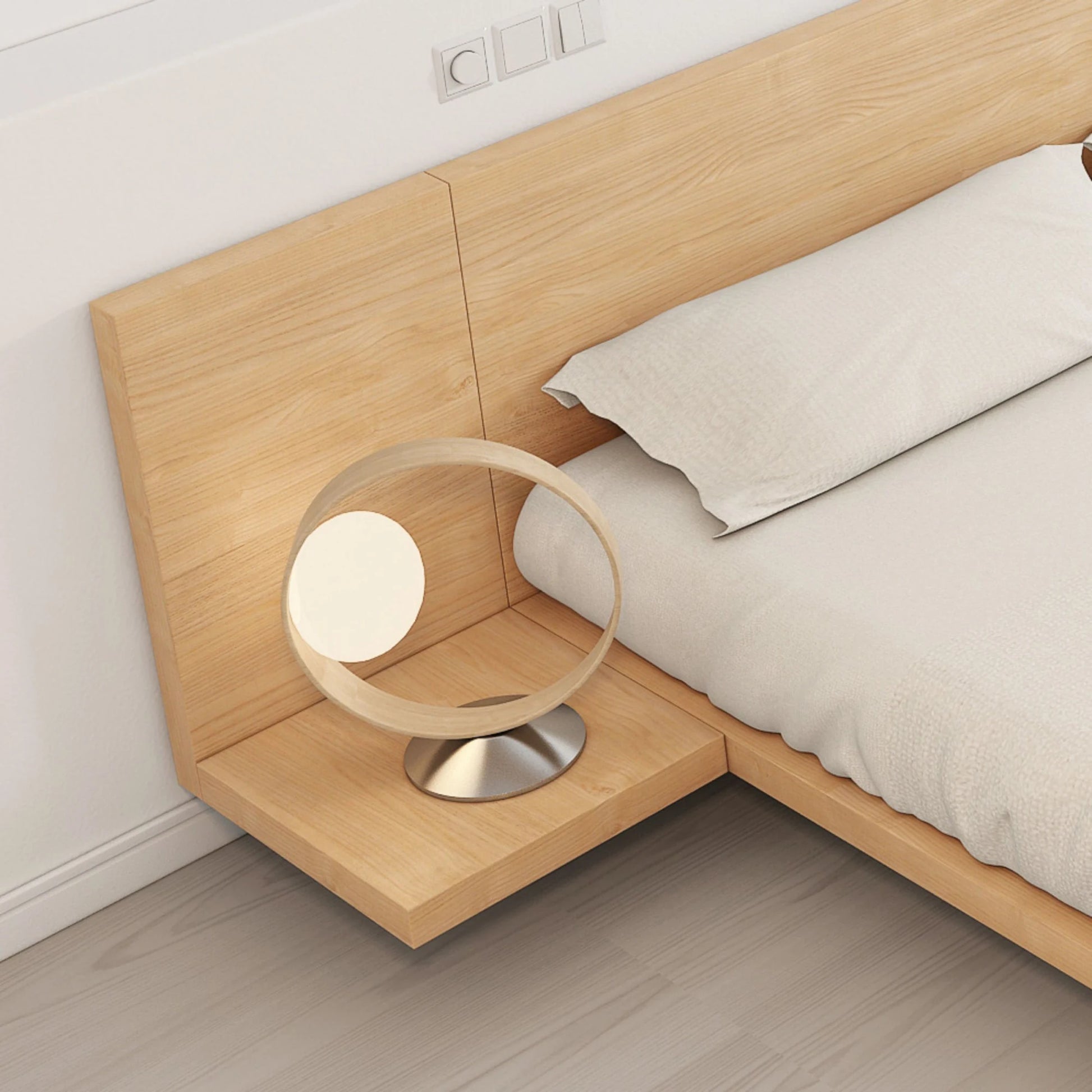 Loft Japandi NZ Queen Platform Bed Frame with 2 Bedside Tables