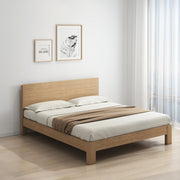 Loft Japandi Bed Frame, Light Wood