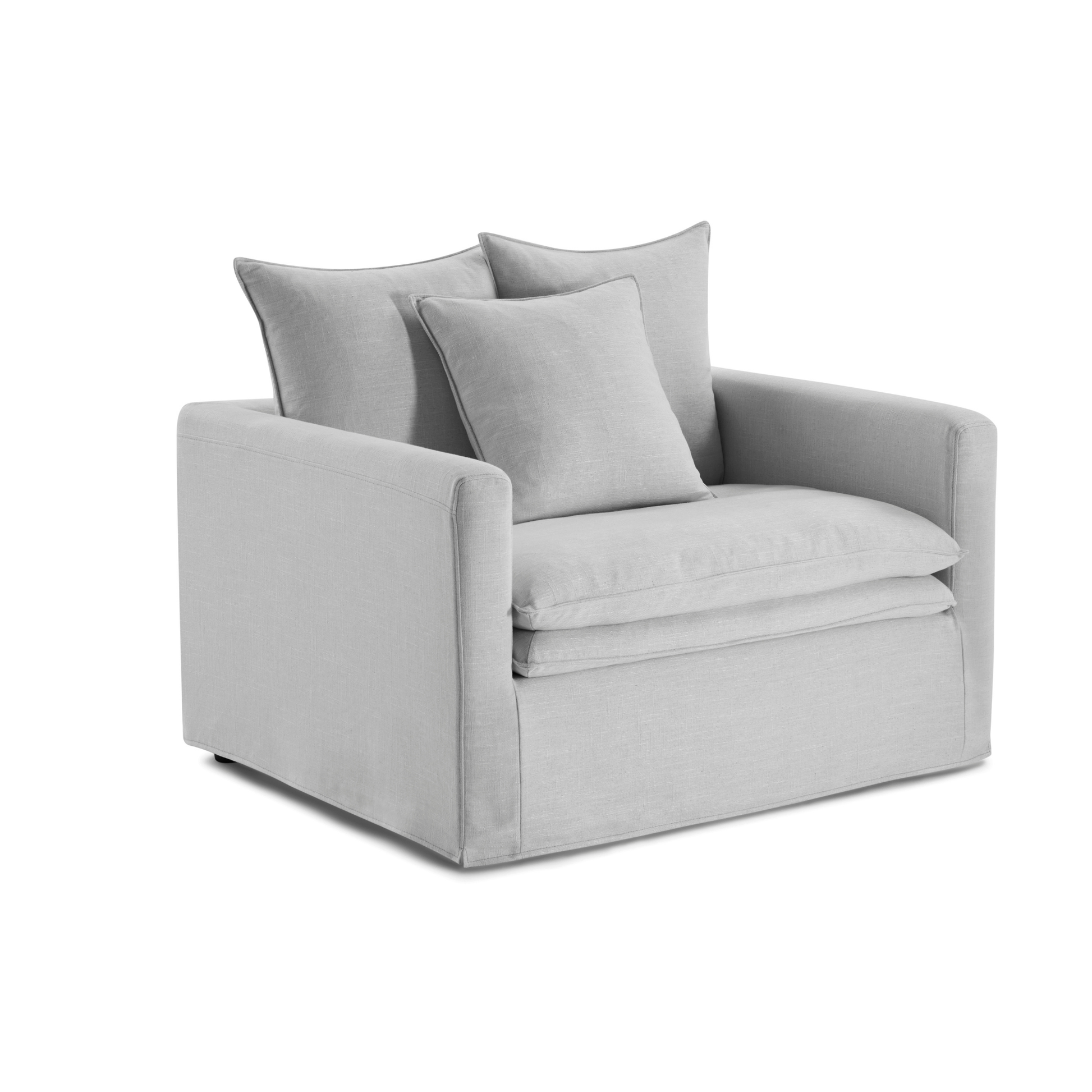 MODE Crepes Linen Armchair, Light Grey