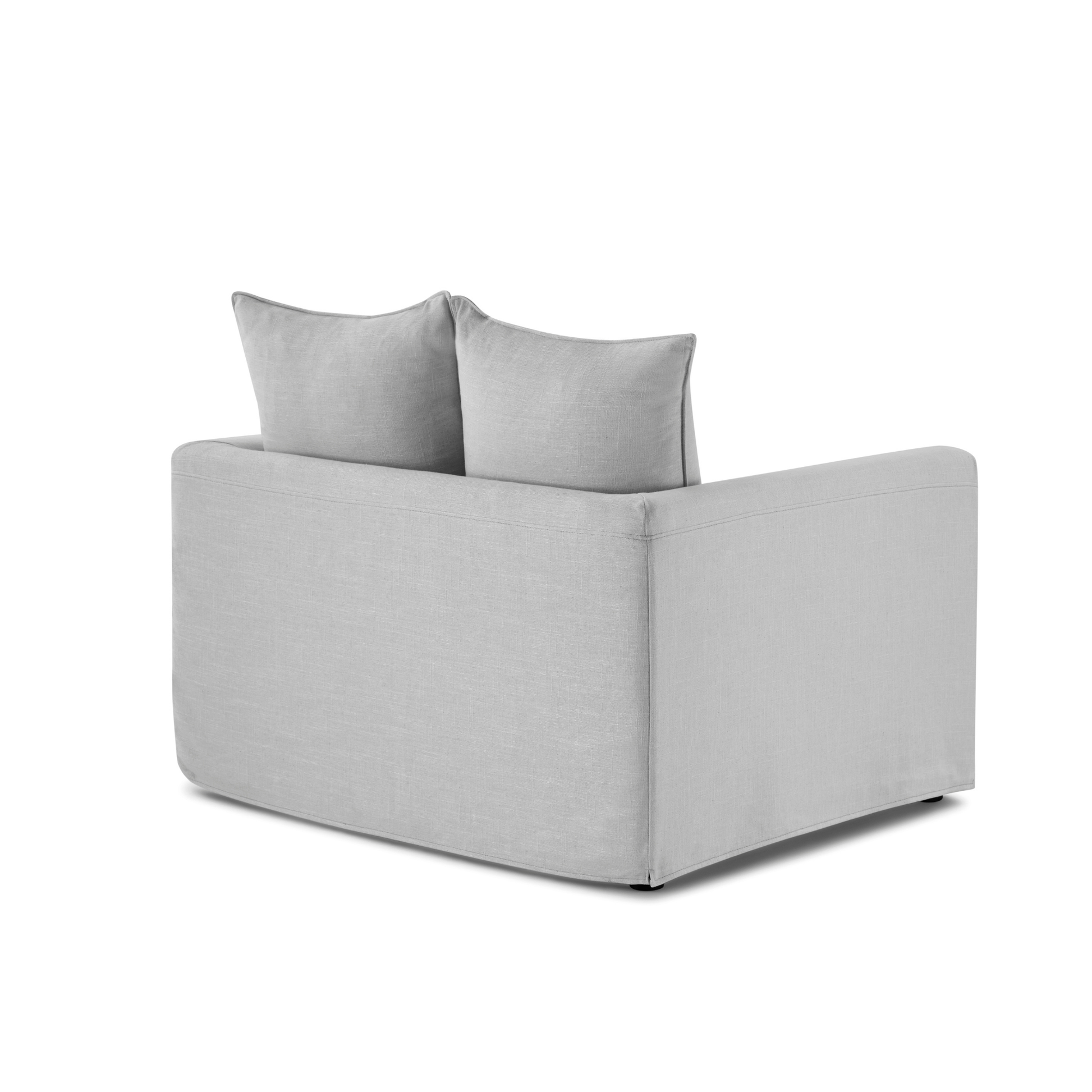 MODE Crepes Linen Armchair, Light Grey