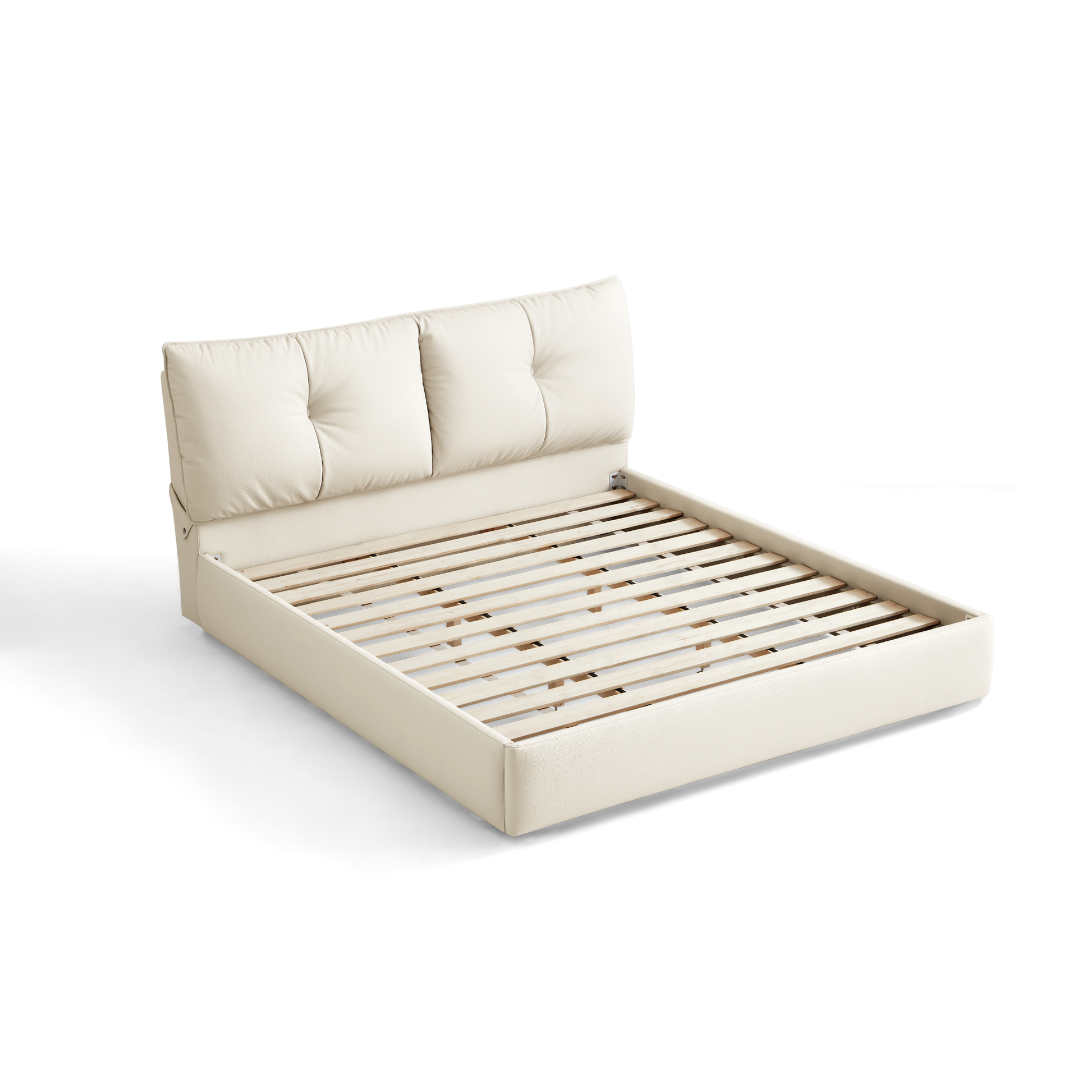 Linspire Nebula Global Super King Bed Frame, Pet-Friendly Fabric, Light Sand