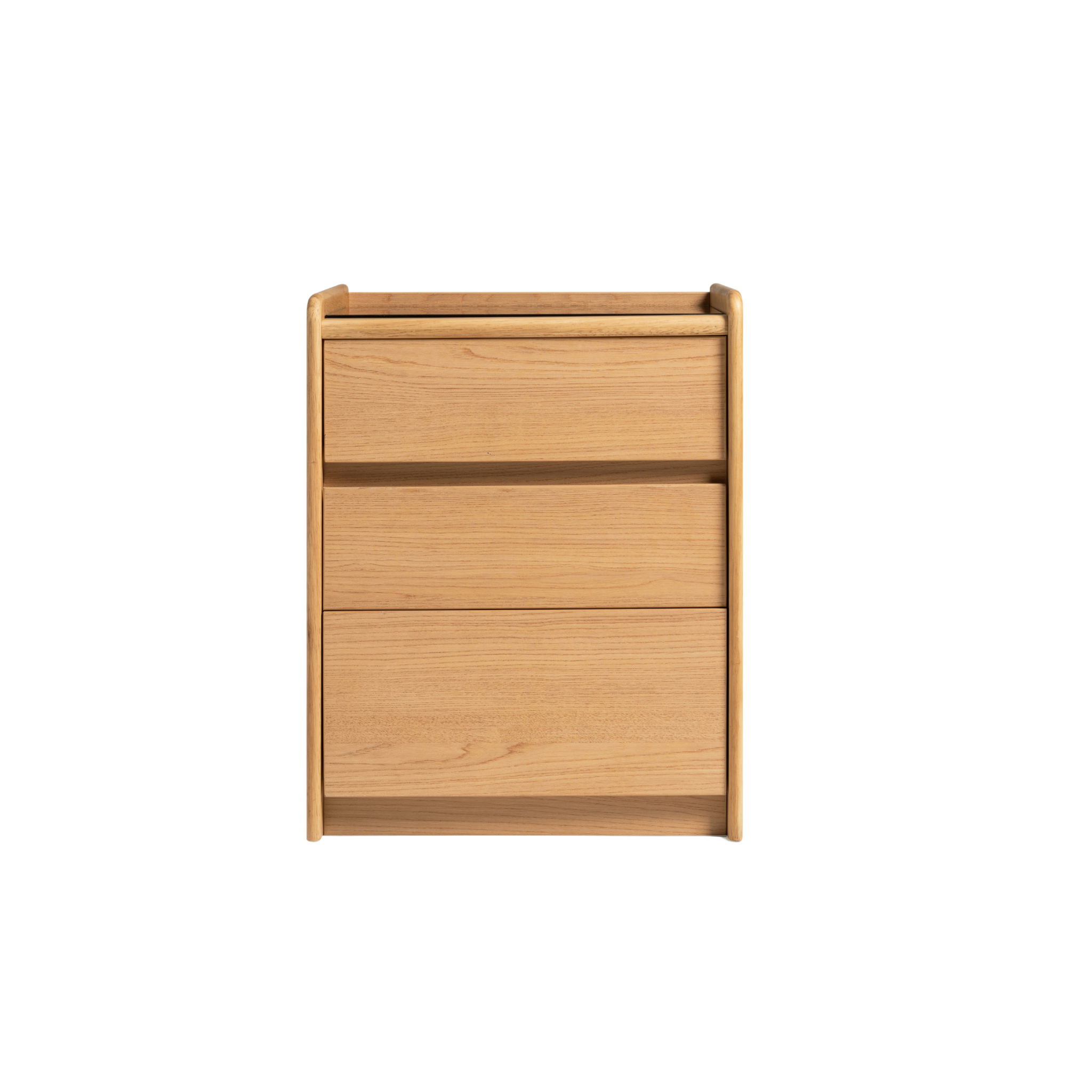 Linspire Aalto 3-Drawer Bedside Table with Glass Top