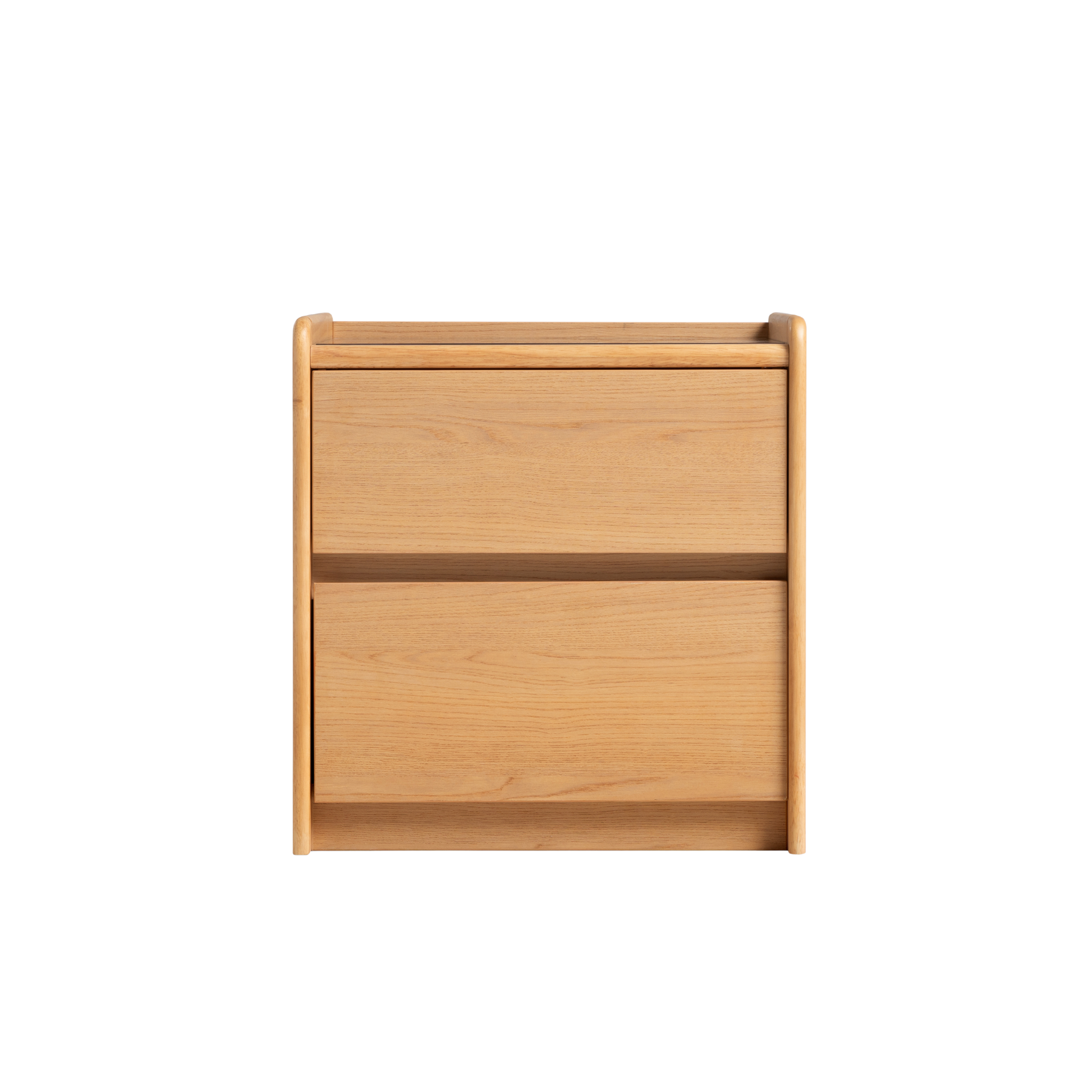 Linspire Aalto 2-Drawer Bedside Table with Glass Top