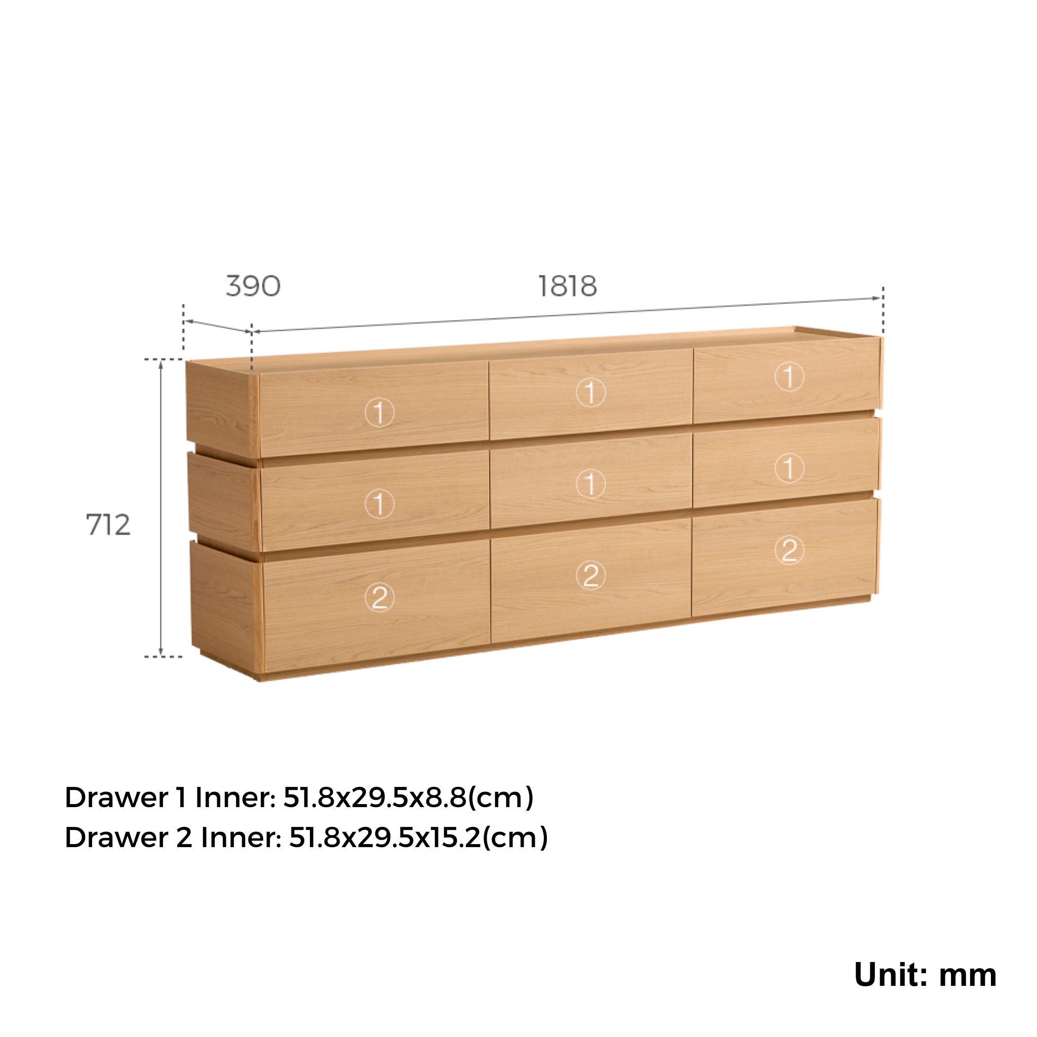 Linspire Aalto Chest Of 9 Drawers