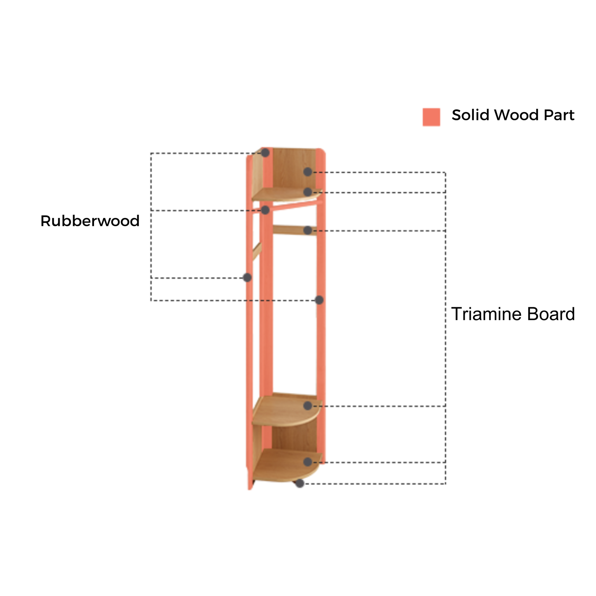 Linspire Aalto Corner Clothes Rack