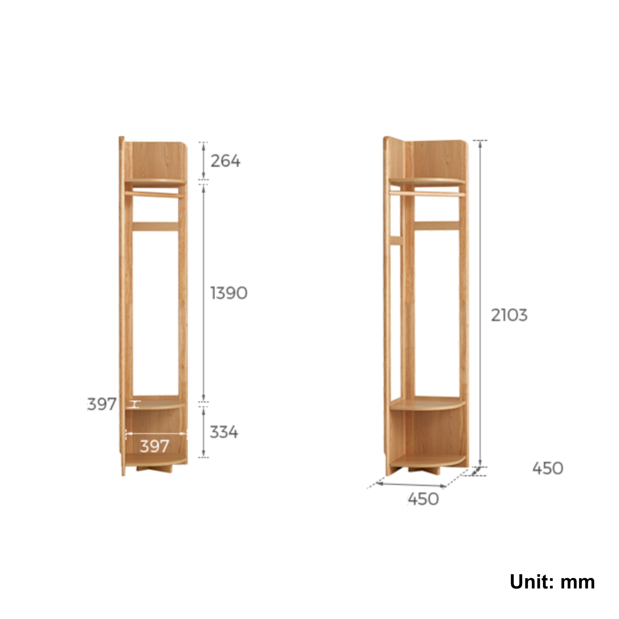 Linspire Aalto Corner Clothes Rack